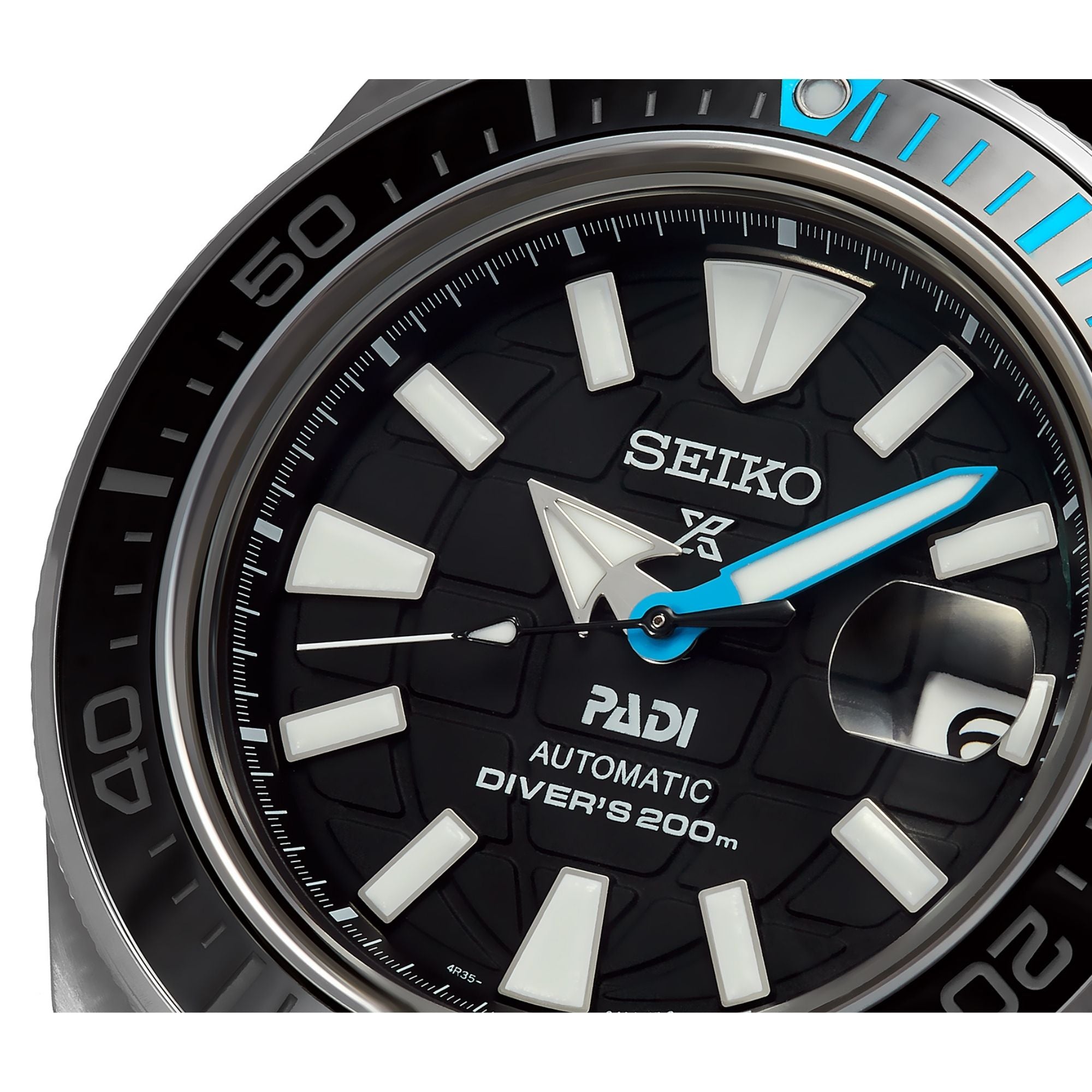 Seiko Prospex 'King Samurai' PADI Automatik Blaues Zifferblatt Schwarzes Silikonarmband Herrenarmbanduhr SRPG21K1