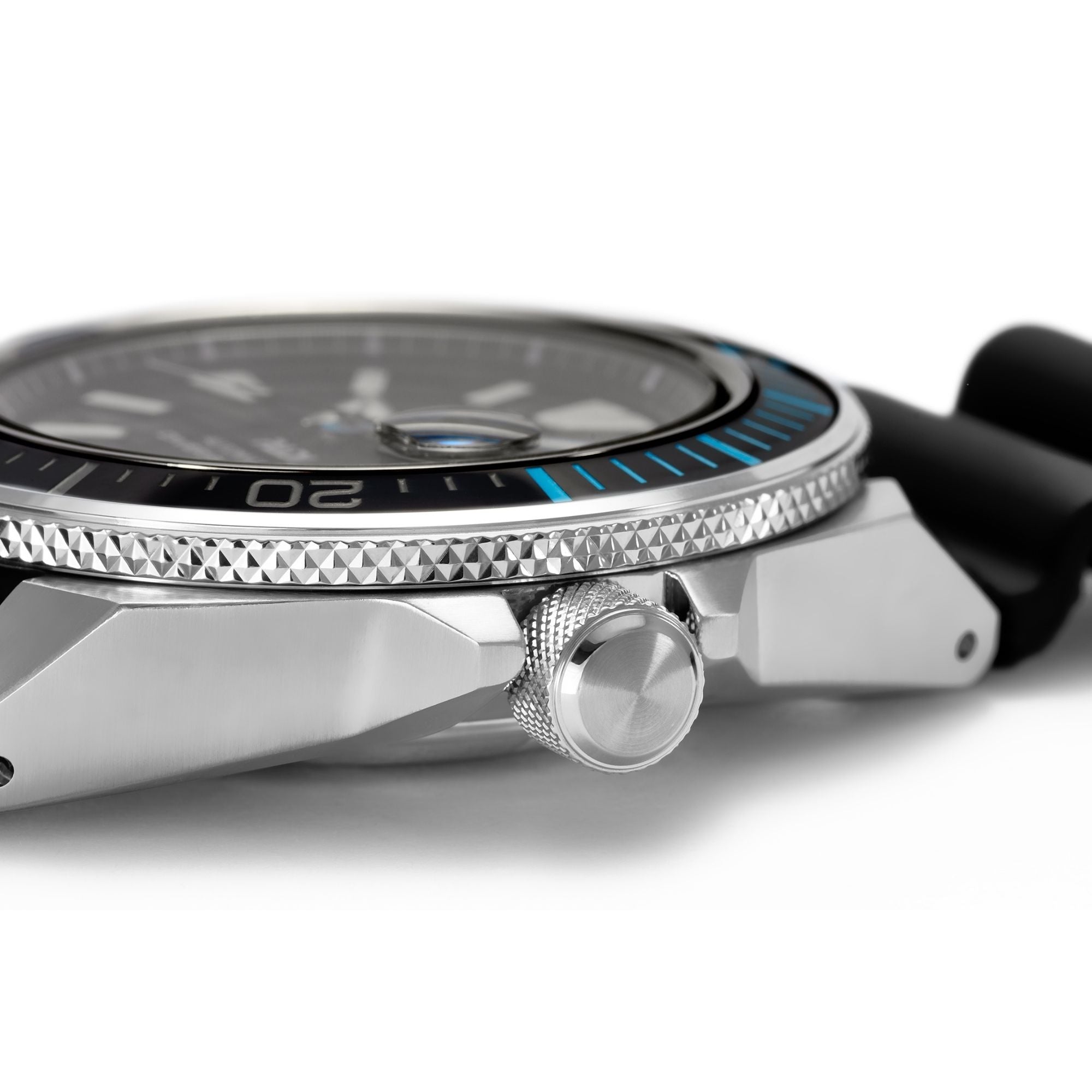 Seiko Prospex 'King Samurai' PADI Automatik Blaues Zifferblatt Schwarzes Silikonarmband Herrenarmbanduhr SRPG21K1
