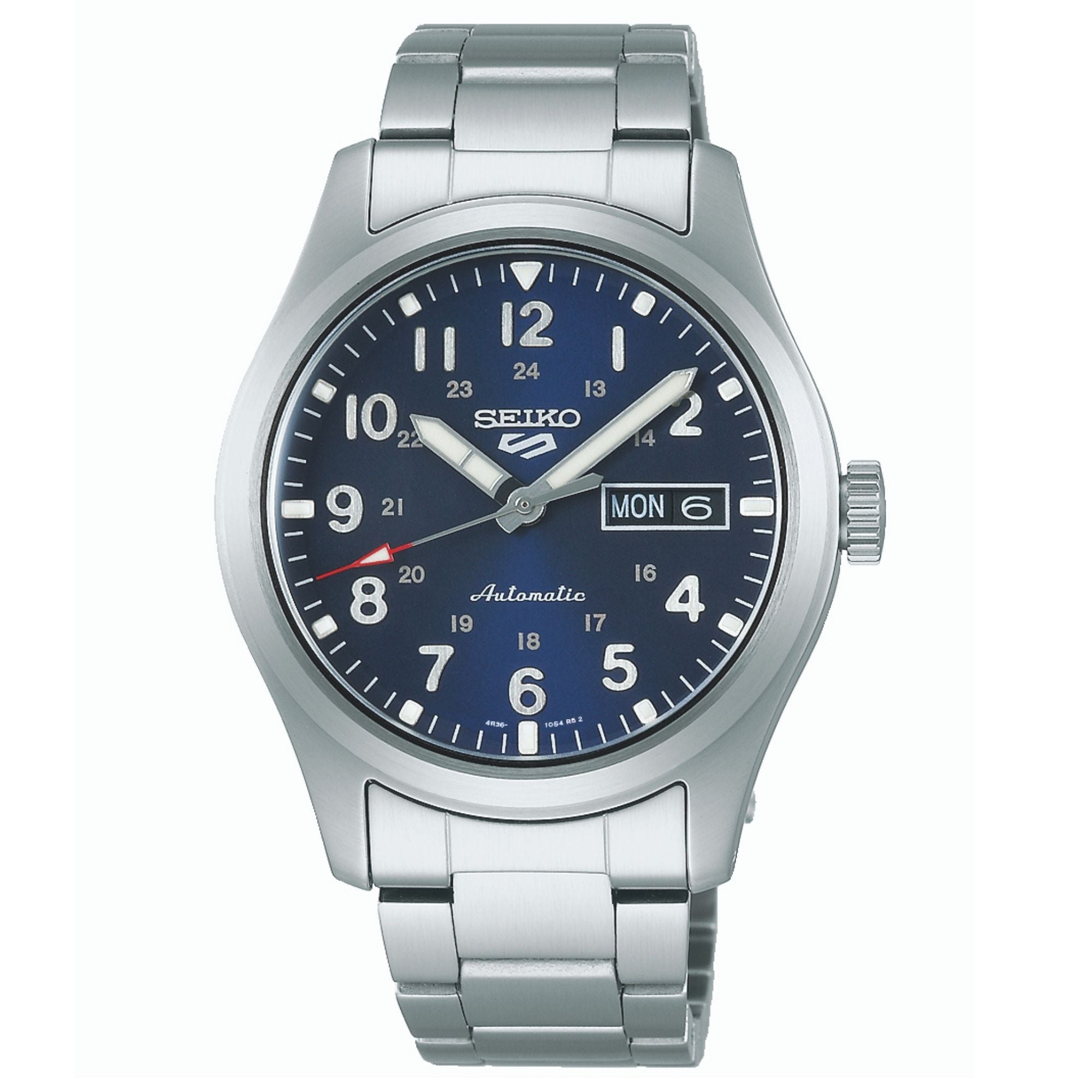 Seiko 5 Sports Field Military Collection Automatic Movement Blue Dial Stainless Steel Bracelet Men's Watch SRPG29K1