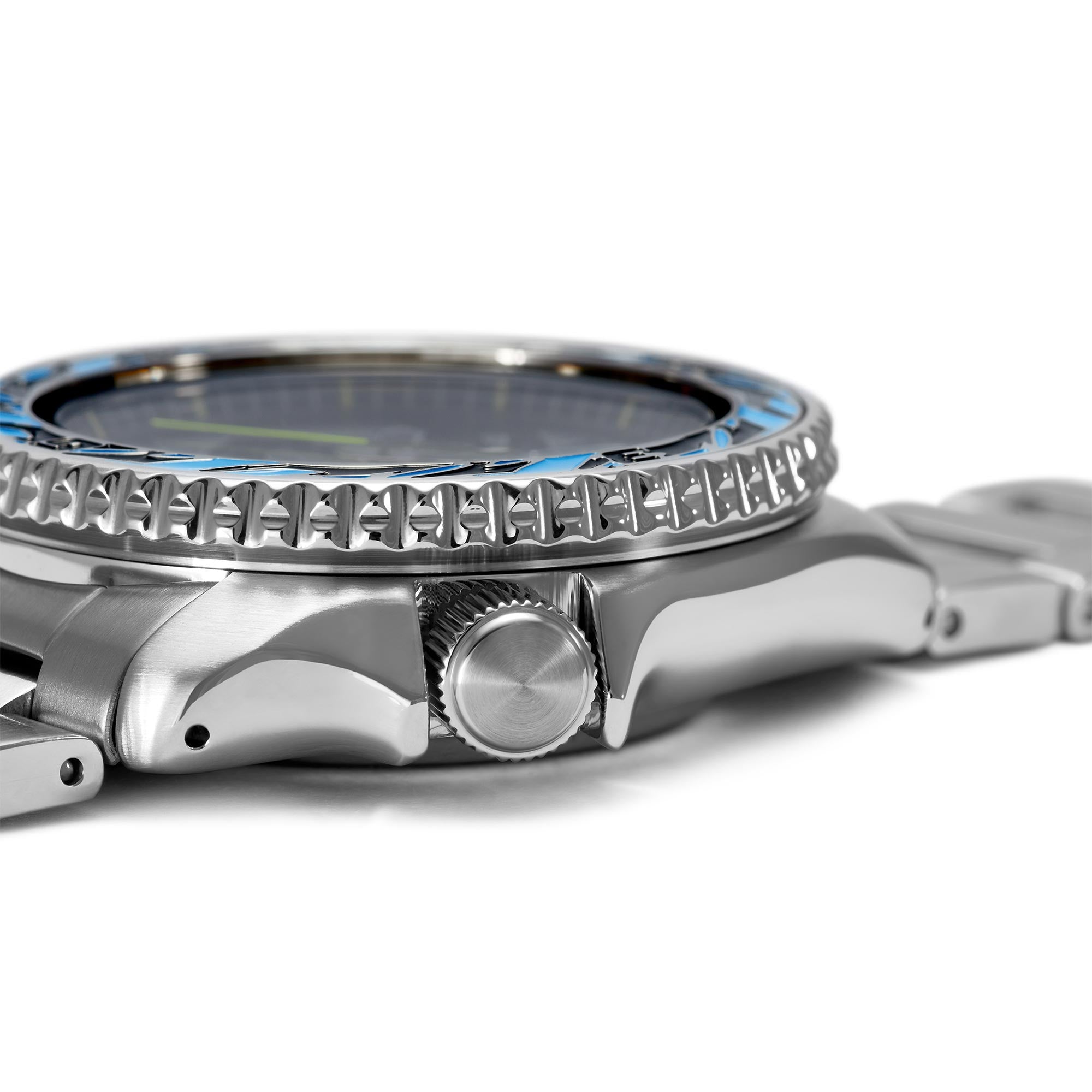 Seiko 5 Sports GucciMaze Limited Edition Automatic Black Dial Silver Stainless Steel Bracelet Men's Watch SRPG65K1
