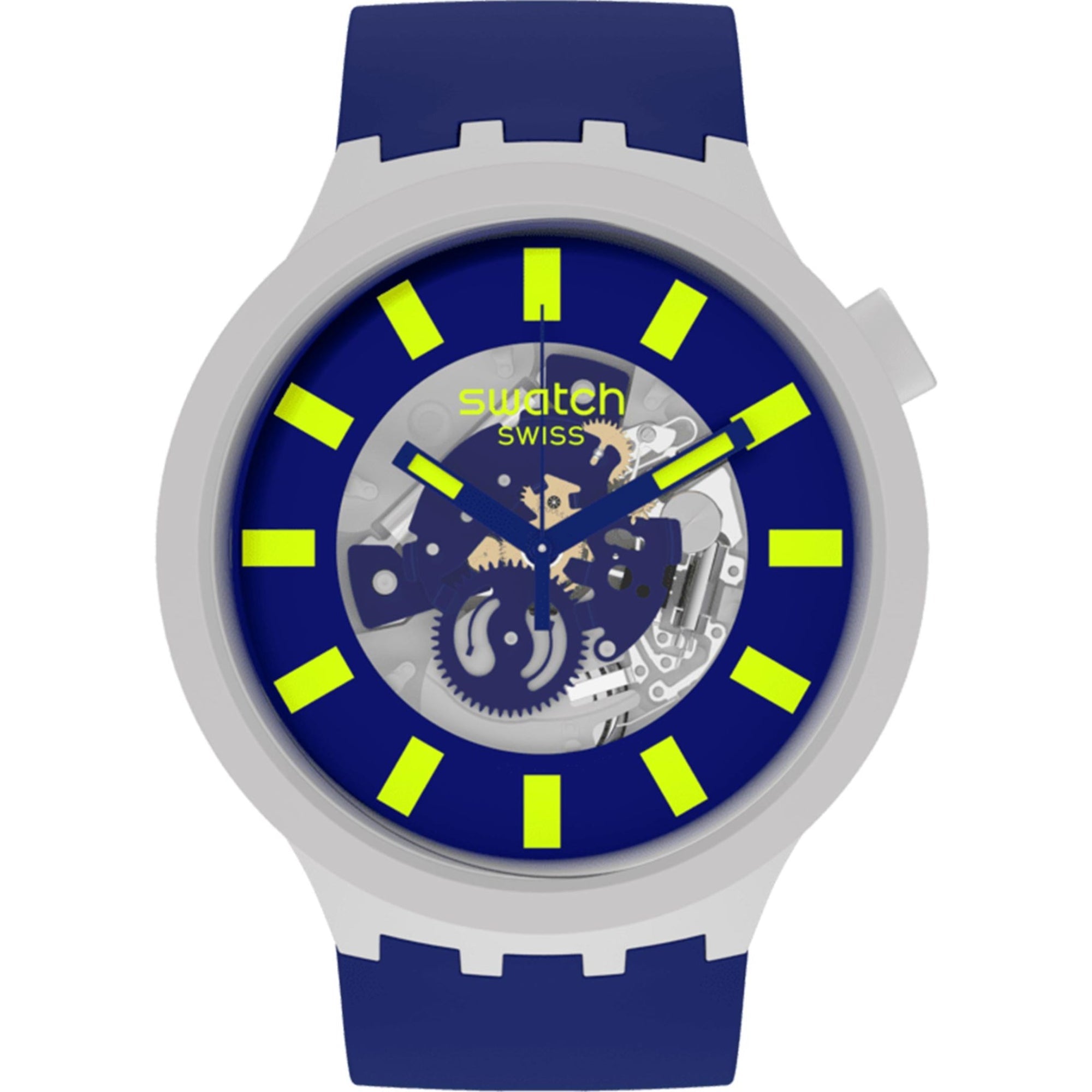 Limy Quarz Uhr mit blauem Zifferblatt und Silikonarmband SB03M103