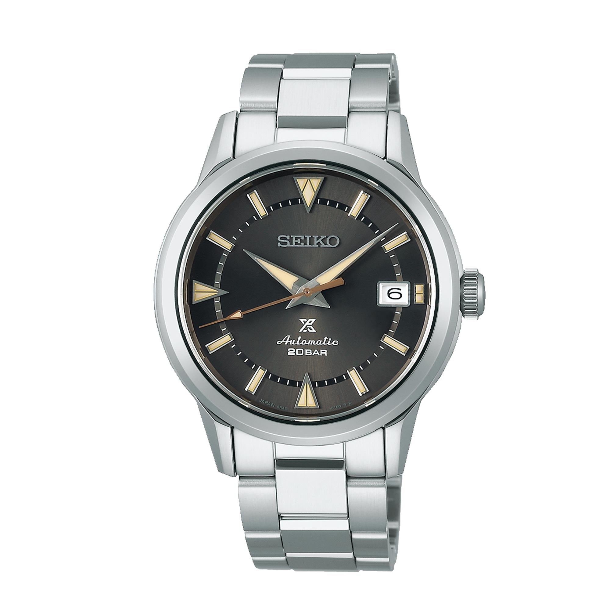 Seiko Prospex 1959 Alpinist Automatik Schwarzes Zifferblatt Edelstahl Armband Herren Uhr SPB243J1