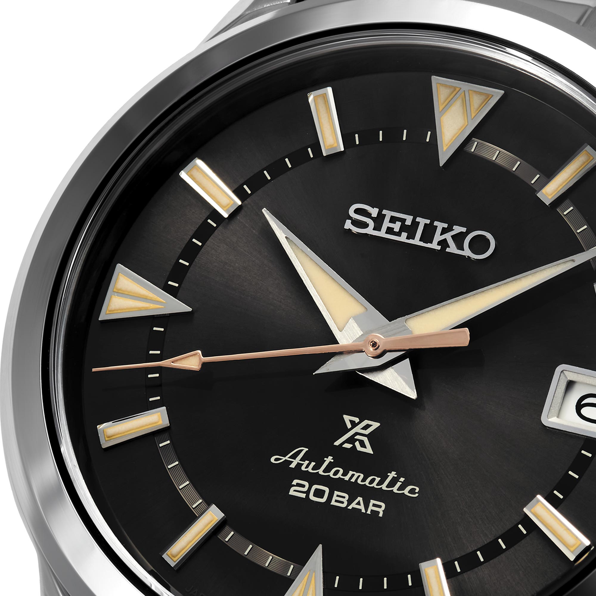 Seiko Prospex 1959 Alpinist Automatik Schwarzes Zifferblatt Edelstahl Armband Herren Uhr SPB243J1