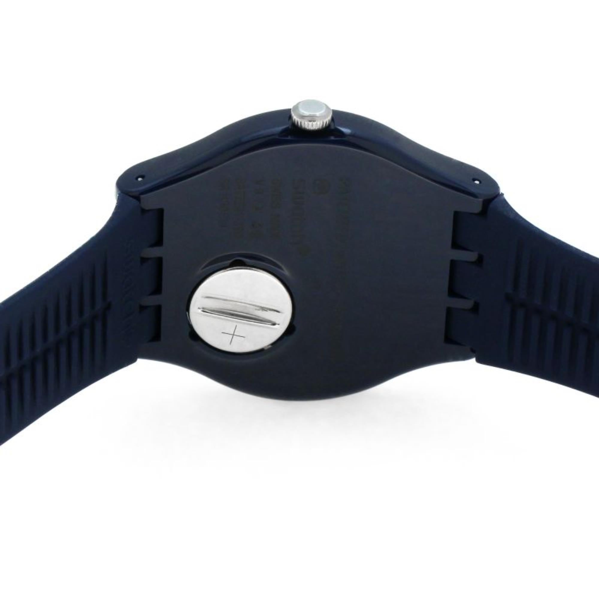 Swatch James Bond Moonraker 1979 Limitierte Sonderedition Blaues Zifferblatt Silikon Weltraumarmband Unisex Uhr SUOZ305