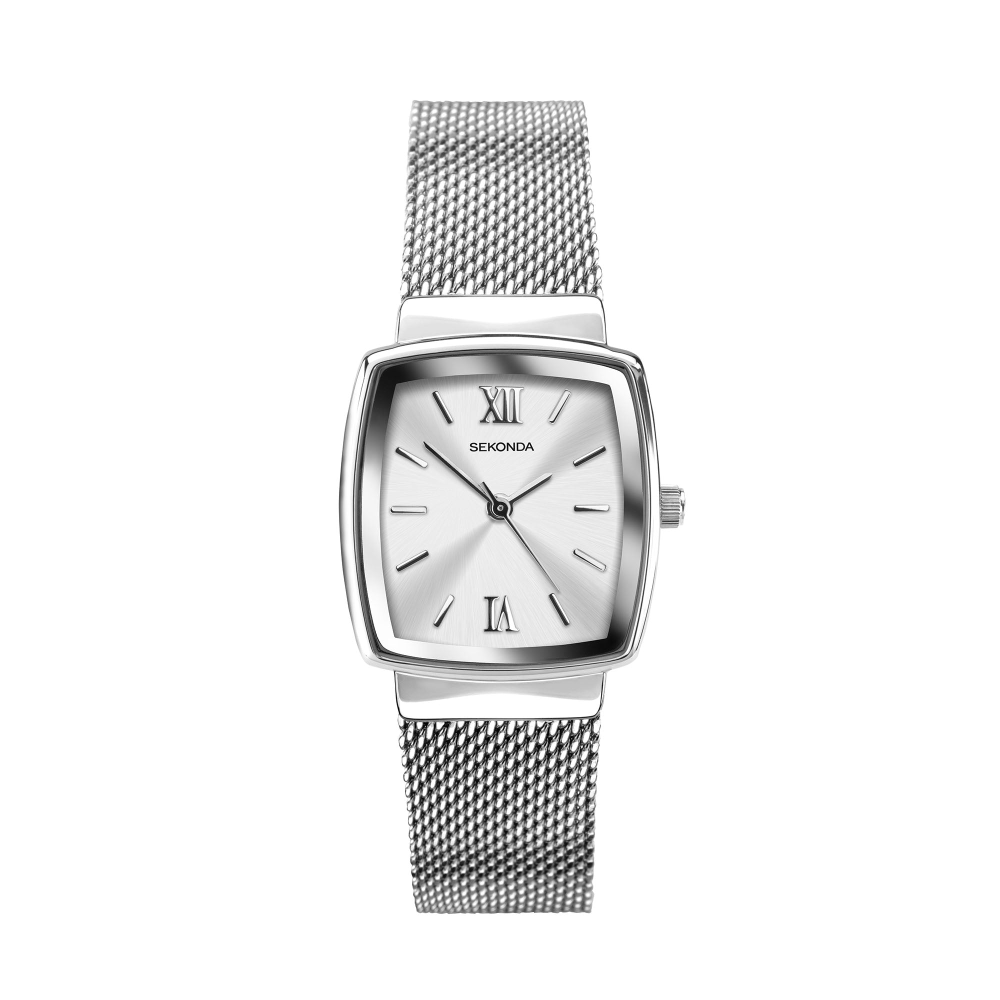 Sekonda Quarz Weißes Zifferblatt Mailänder Armband Damen Uhr 40073