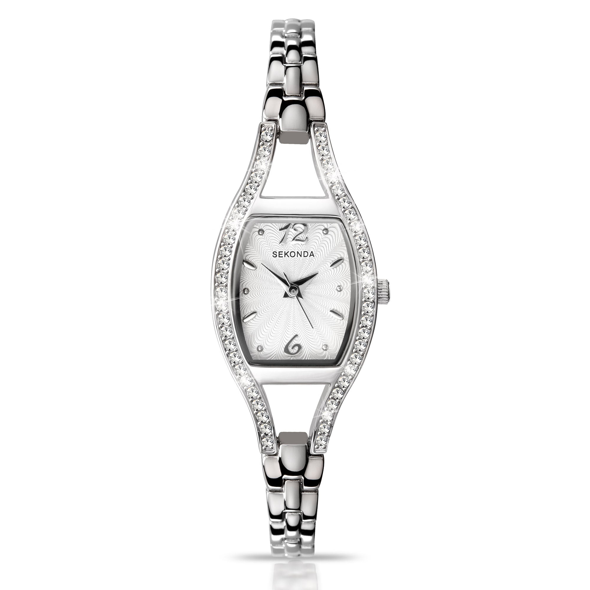 Sekonda Dress Quarz Silber Zifferblatt Edelstahl Armband Damen Uhr 4191