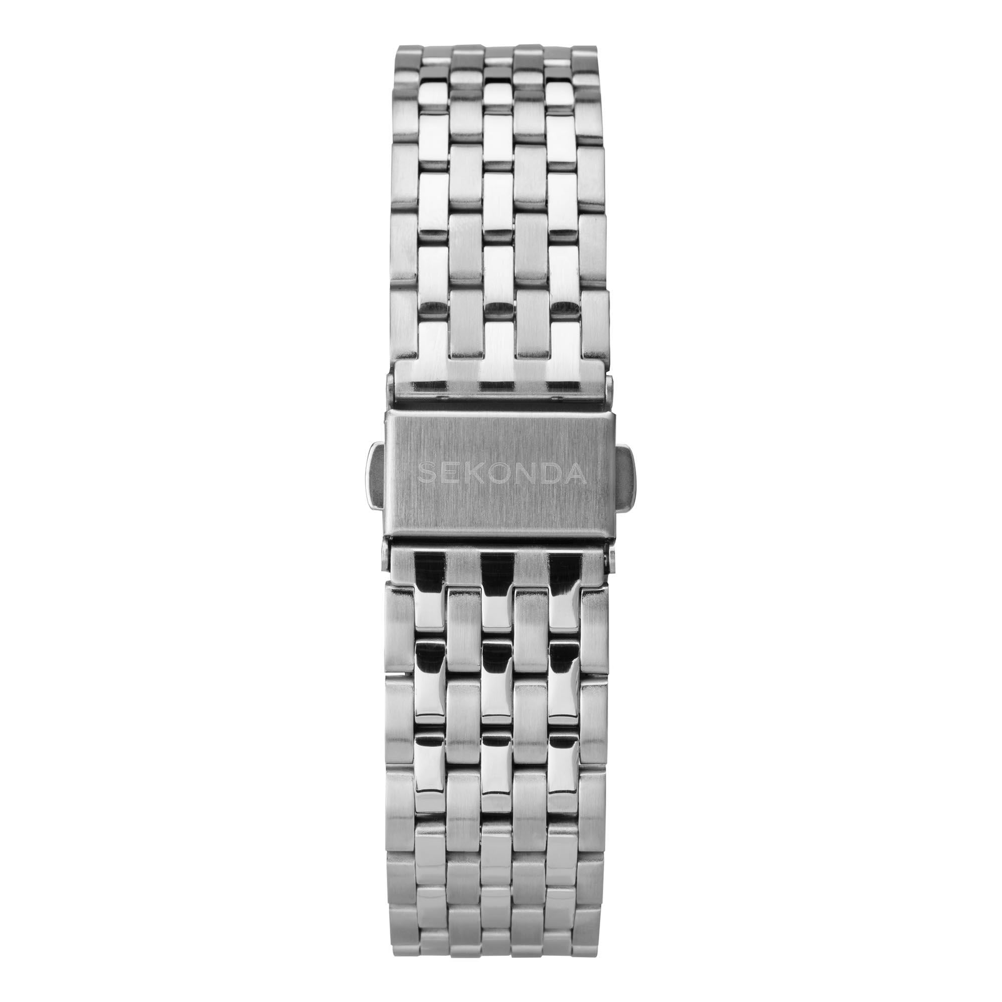 Sekonda Aviation Quarz Grünes Zifferblatt Edelstahl Armband Herren Uhr 1935