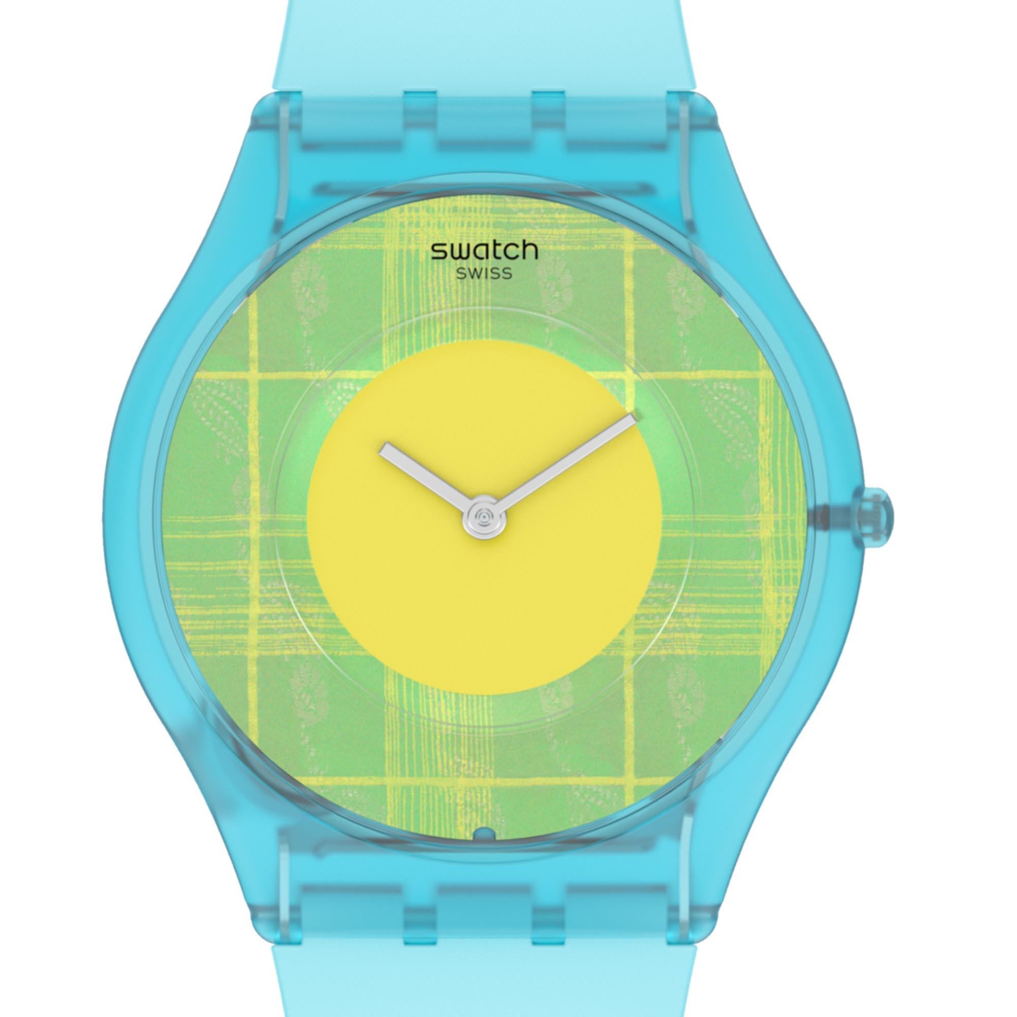 Swatch Supriya Acid Mardas 02 Quartz Yellow Dial Silicone Strap Watch SS08Z104