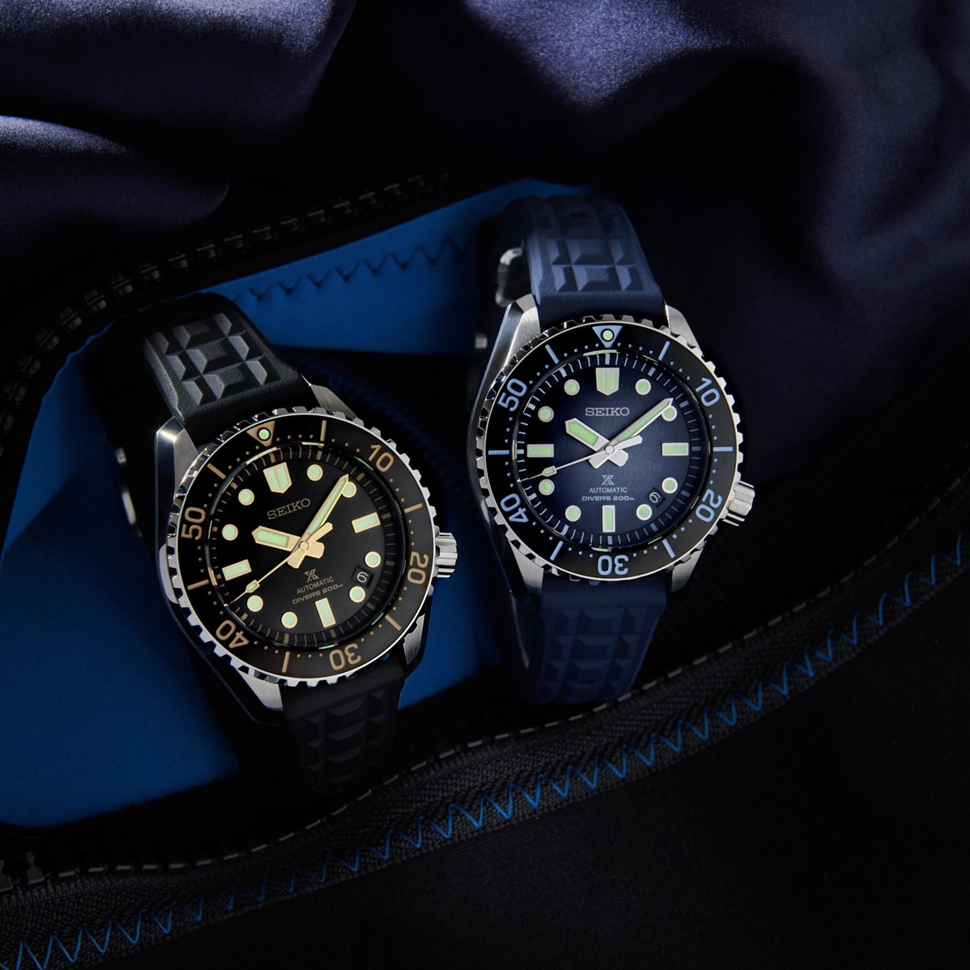 Seiko Prospex 'Antarctic Ice' Automatik Blaues Zifferblatt Blauer Armband Limitierte Auflage Herren Uhr SLA055J1
