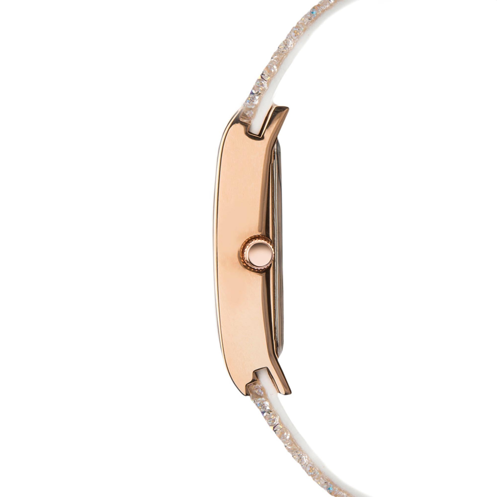 Seksy Rocks Quartz Rose Gold Dial Rose Gold Brass Bracelet Ladies Watch 2722