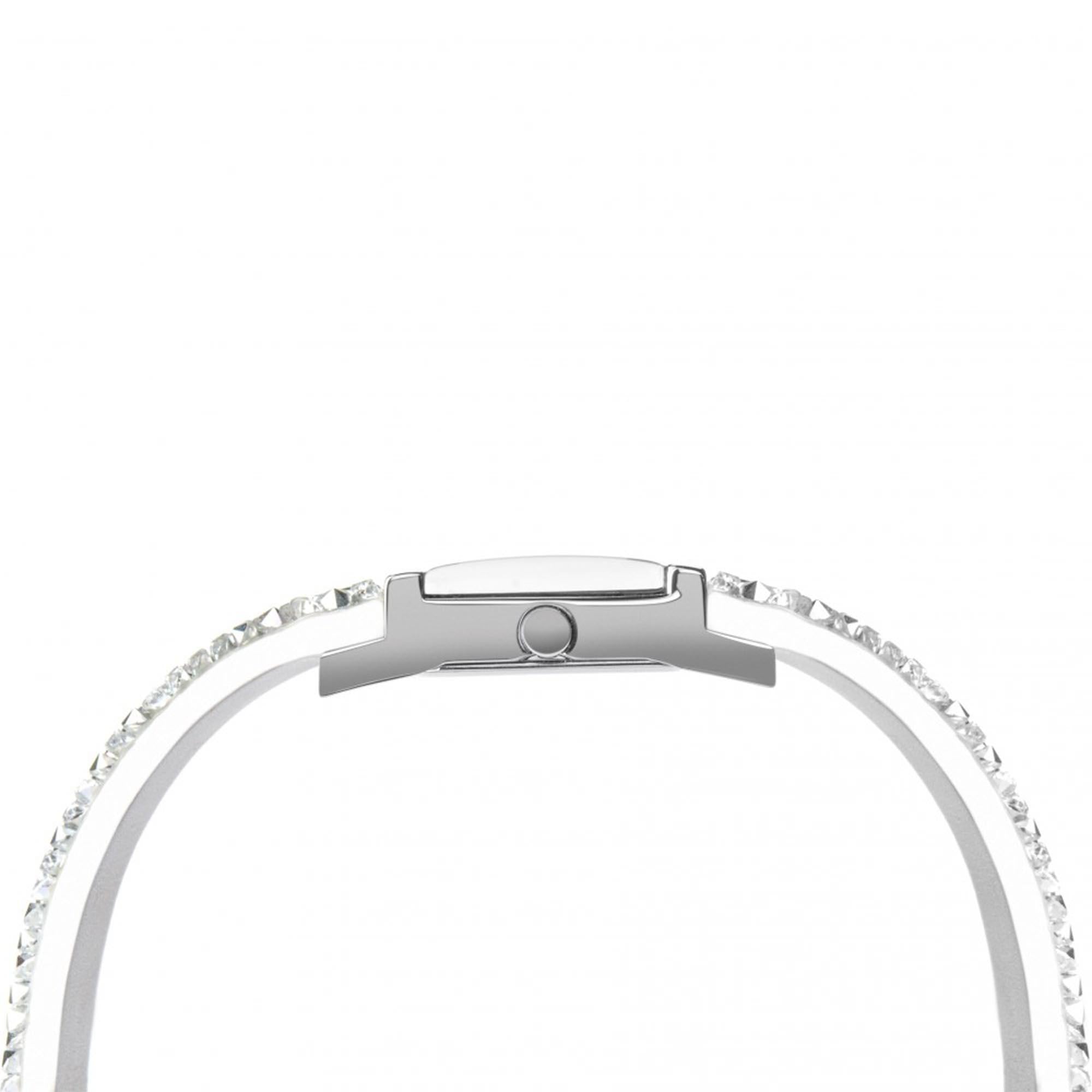 Seksy Rocks Quarz Silbernes Zifferblatt Silbernes Messingarmband Damen Uhr 40042