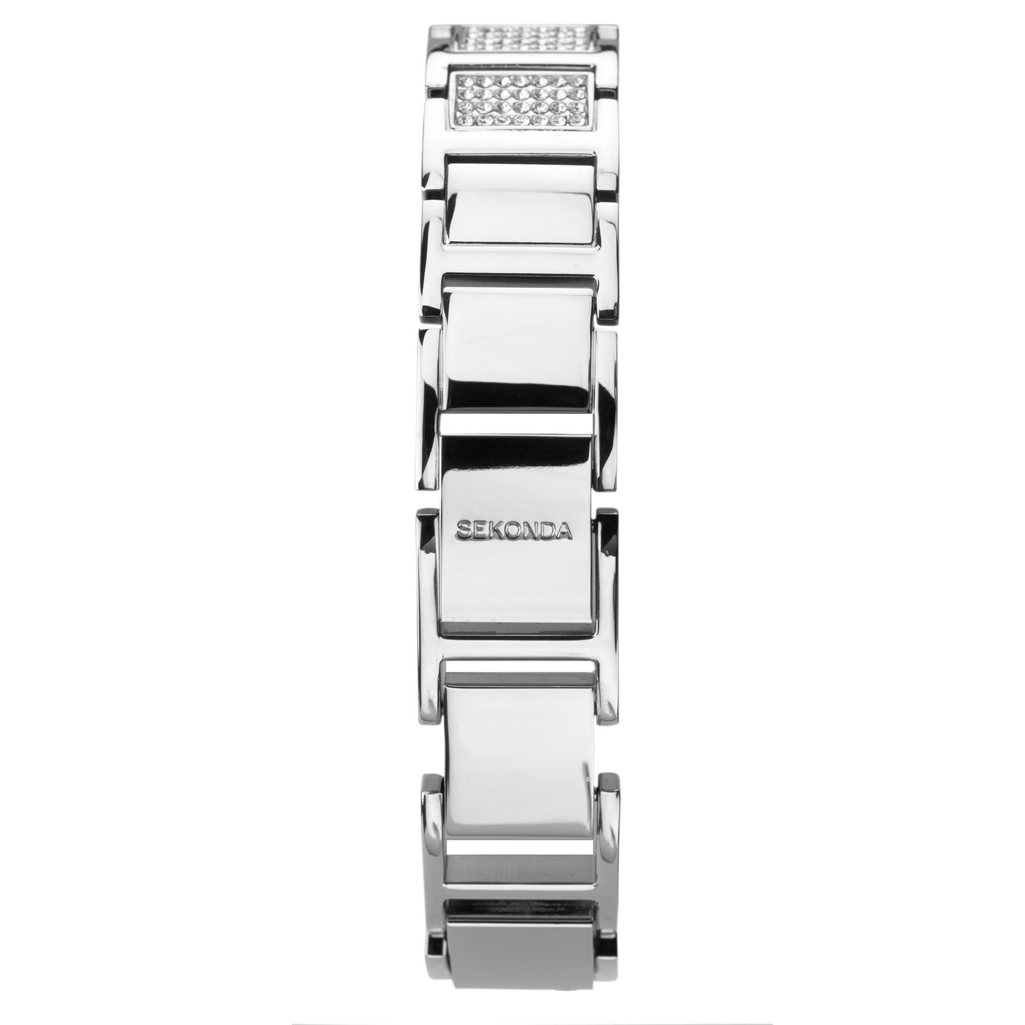 Seksy Quarz Schwarzes Zifferblatt Edelstahl Armband Damen Uhr 2731