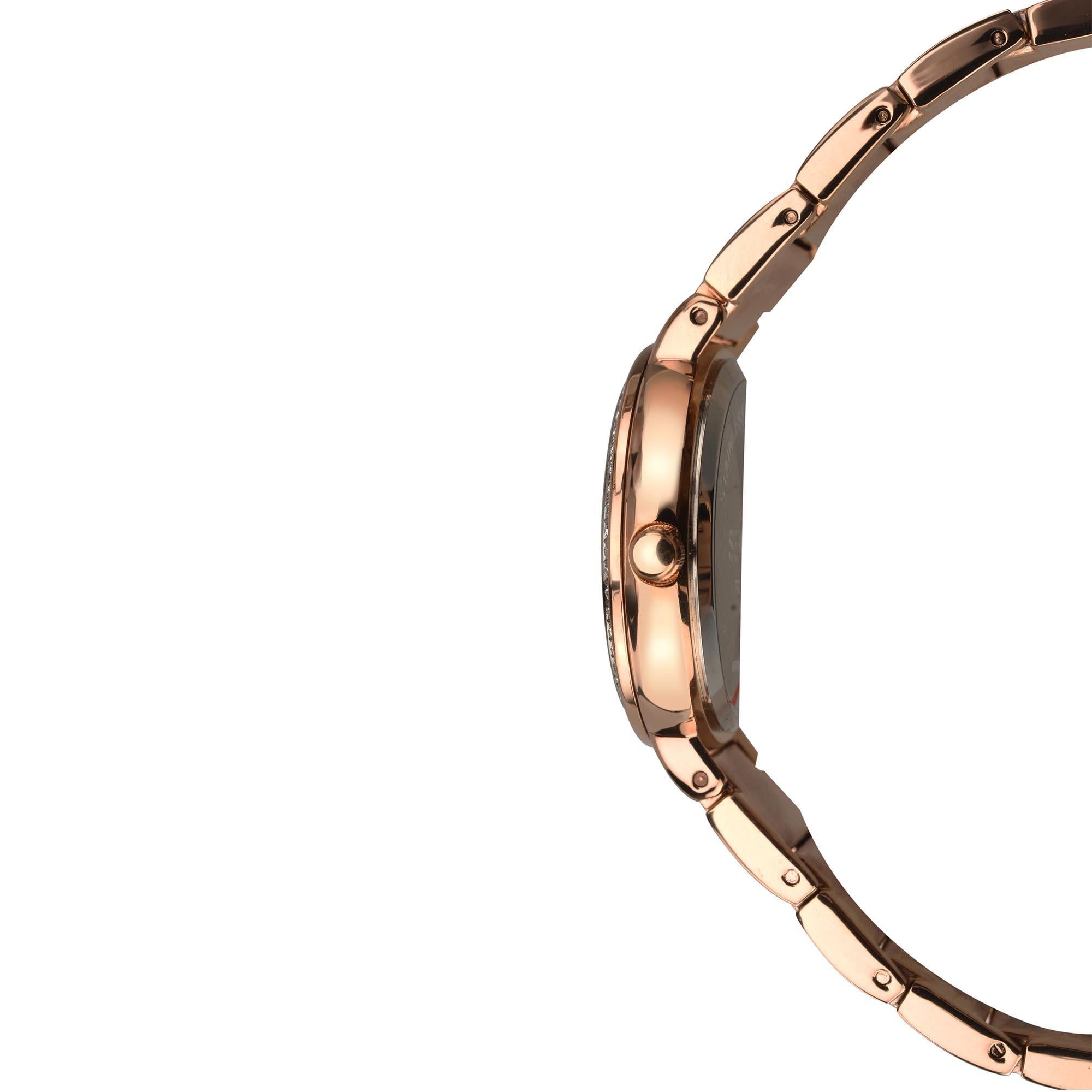 Seksy Classic Quartz Roségold Zifferblatt Roségold PVD Messing Armband Damen Uhr 2372