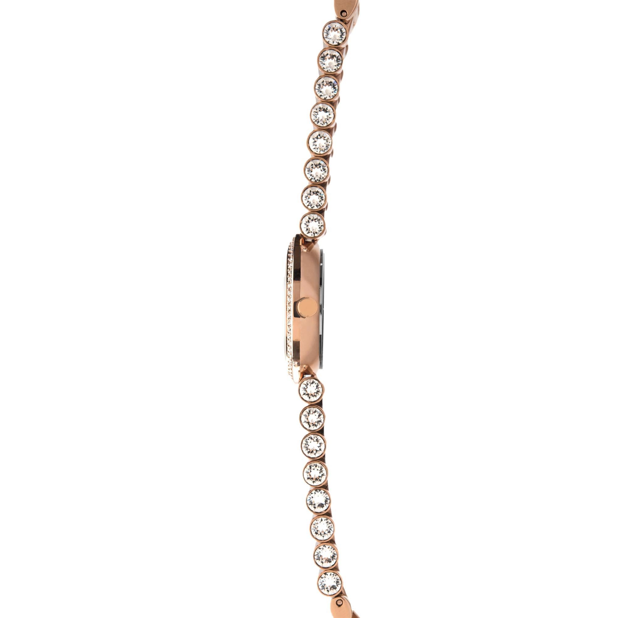 Seksy Edge Quartz Roségold Zifferblatt Roségold Edelstahlarmband Damen Uhr 40046