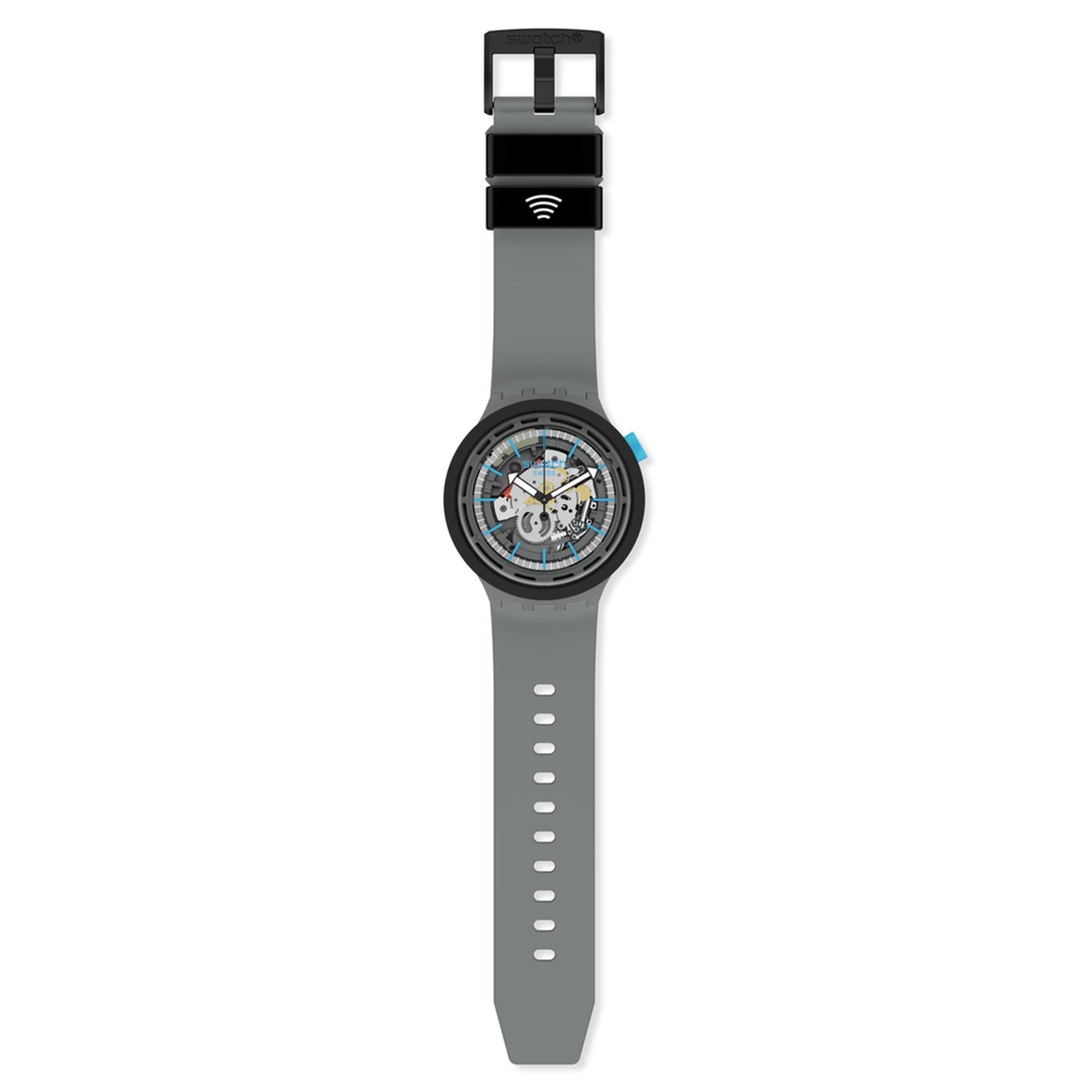 Swatch SwatchPAY! Easytippay! Quartz Transparent Dial Silicone Strap Watch SO27M104-5300