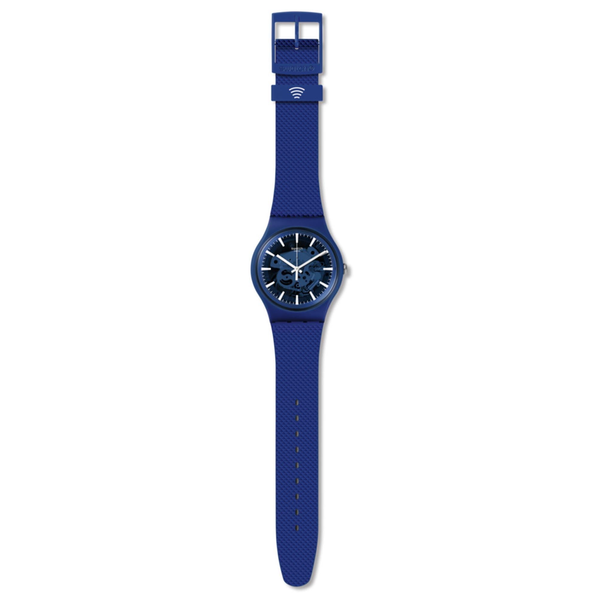 Swatch SwatchPAY! Ocean Pay! Quarz Blaues Zifferblatt Silikonarmband Uhr SVIN103-5300