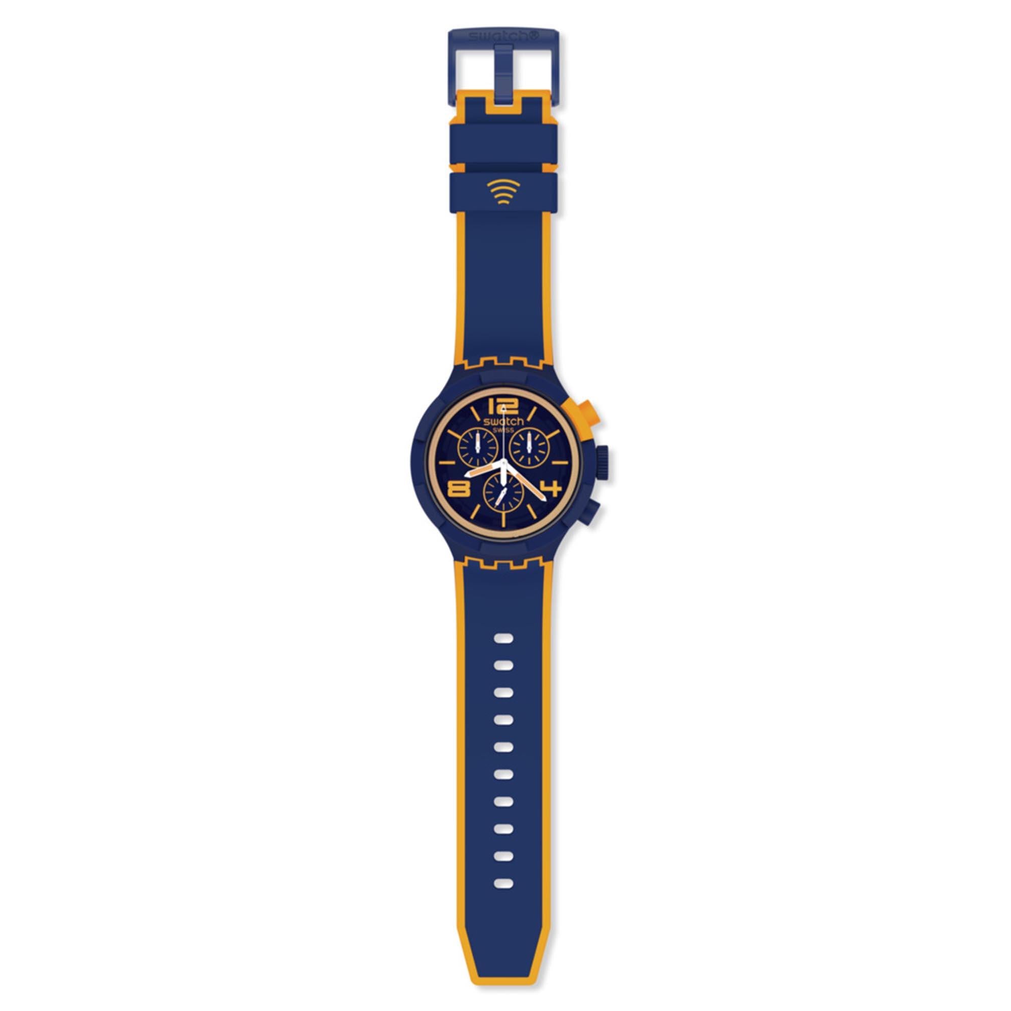 Swatch SwatchPAY! OrangePaysPAY! Quartz Blue Dial Blue Silicone Strap Men's Watch SBO2N100-5300