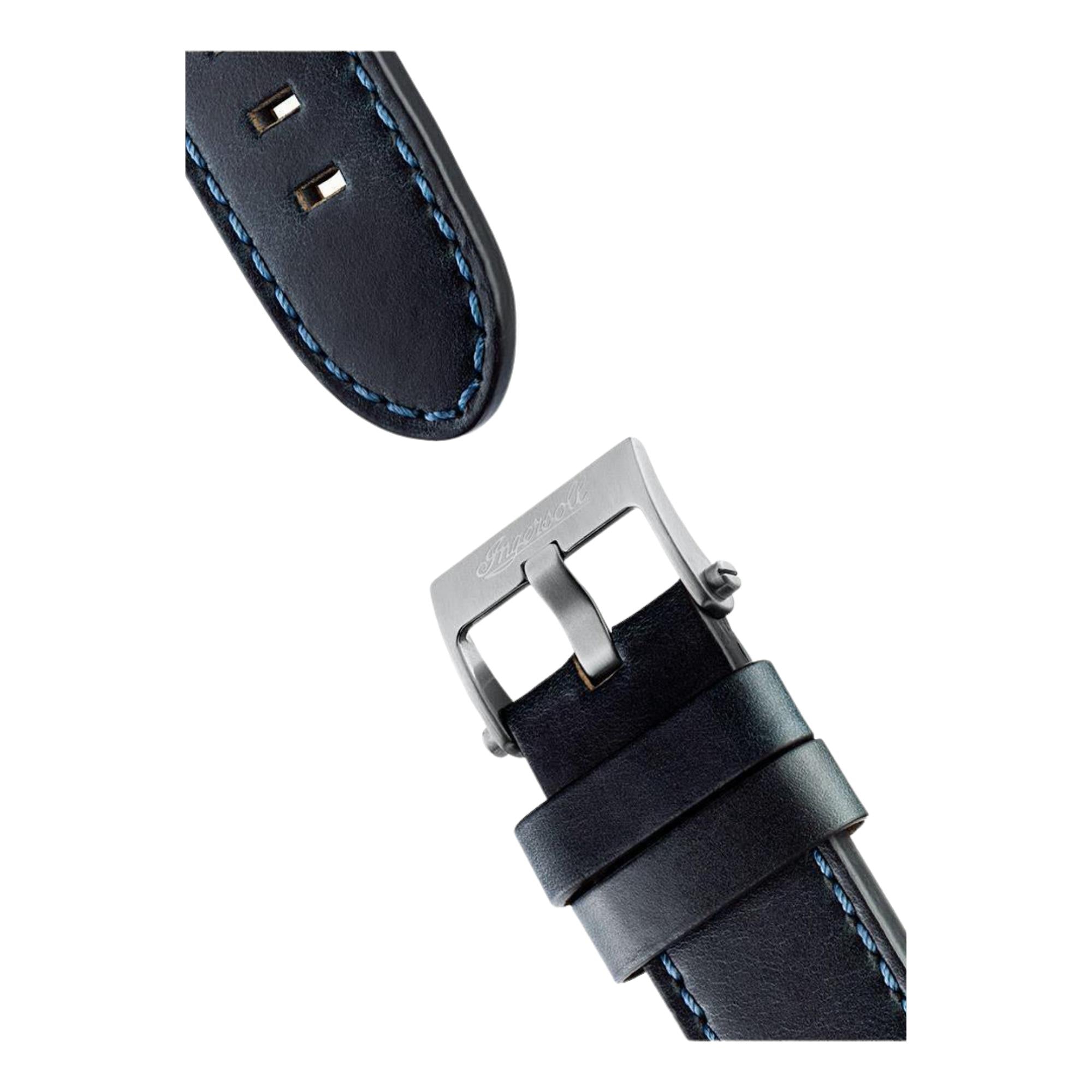Ingersoll ‘The Carroll’ Blaue Zifferblatt Lederarmband Herren Uhr I11602