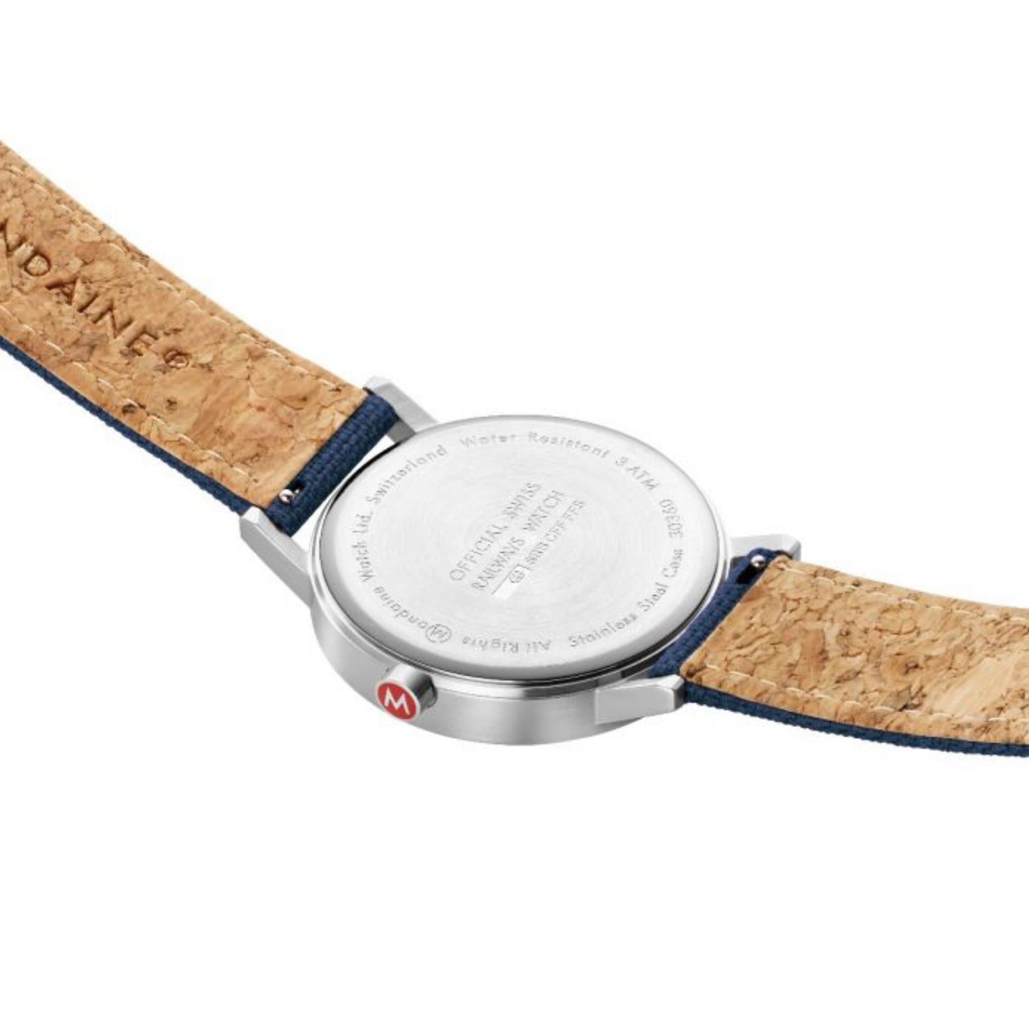 Mondaine Classic Quartz White Dial Textile Strap Watch A660.30360.17SBD1