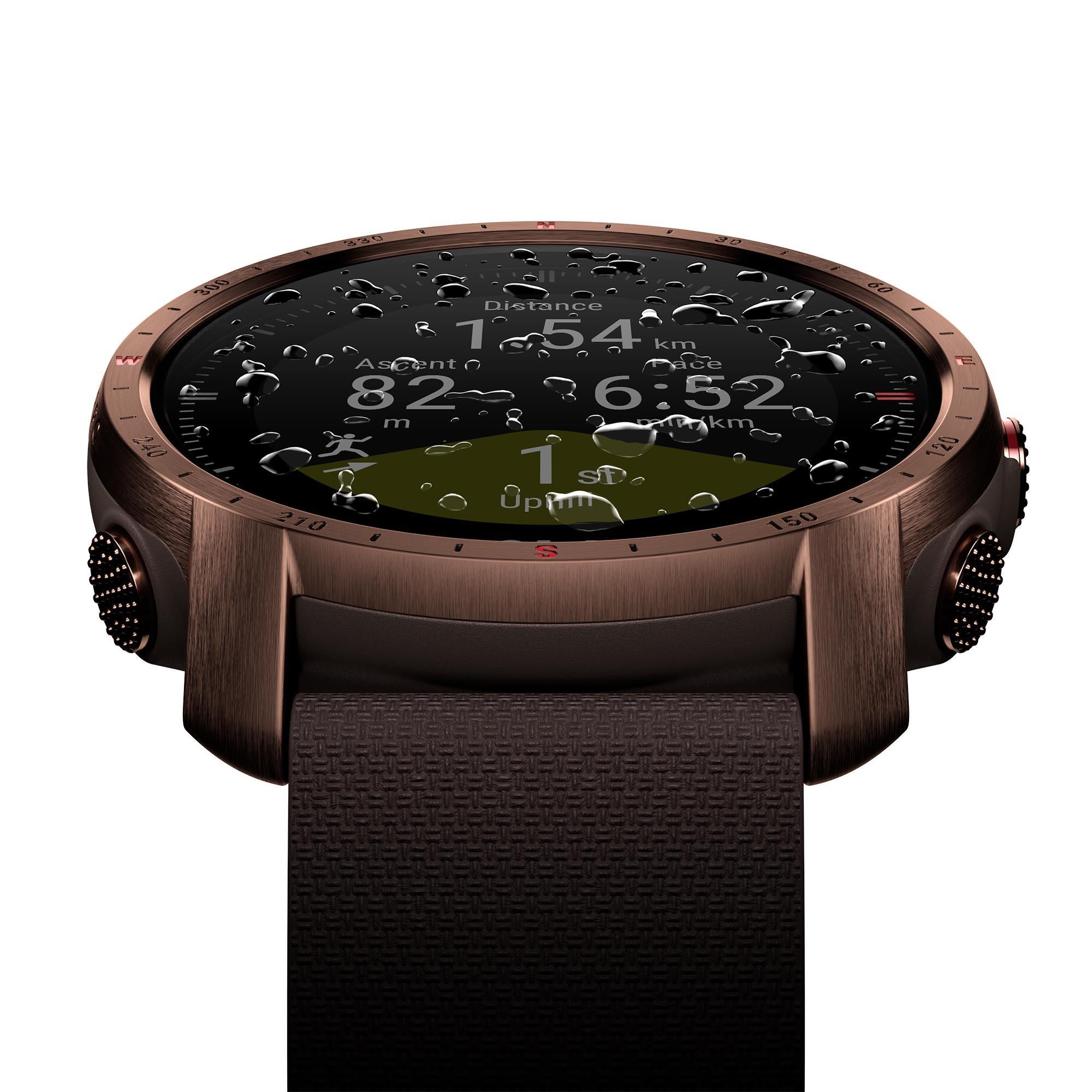 Polar Grit X Pro Nordic Copper Quartz Black Dial Brown Synthetic Rubber Strap Mens Watch 90085775
