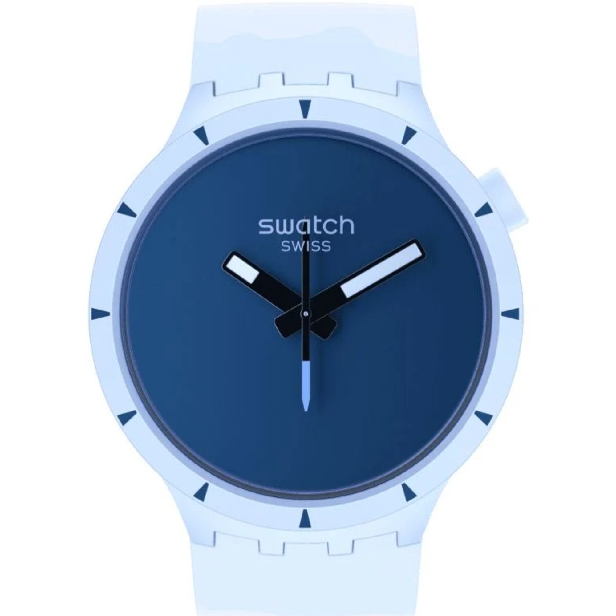 Big Bold Bioceramic Arctic Quartz Blue Dial Blue Silicone Watch SB03N102