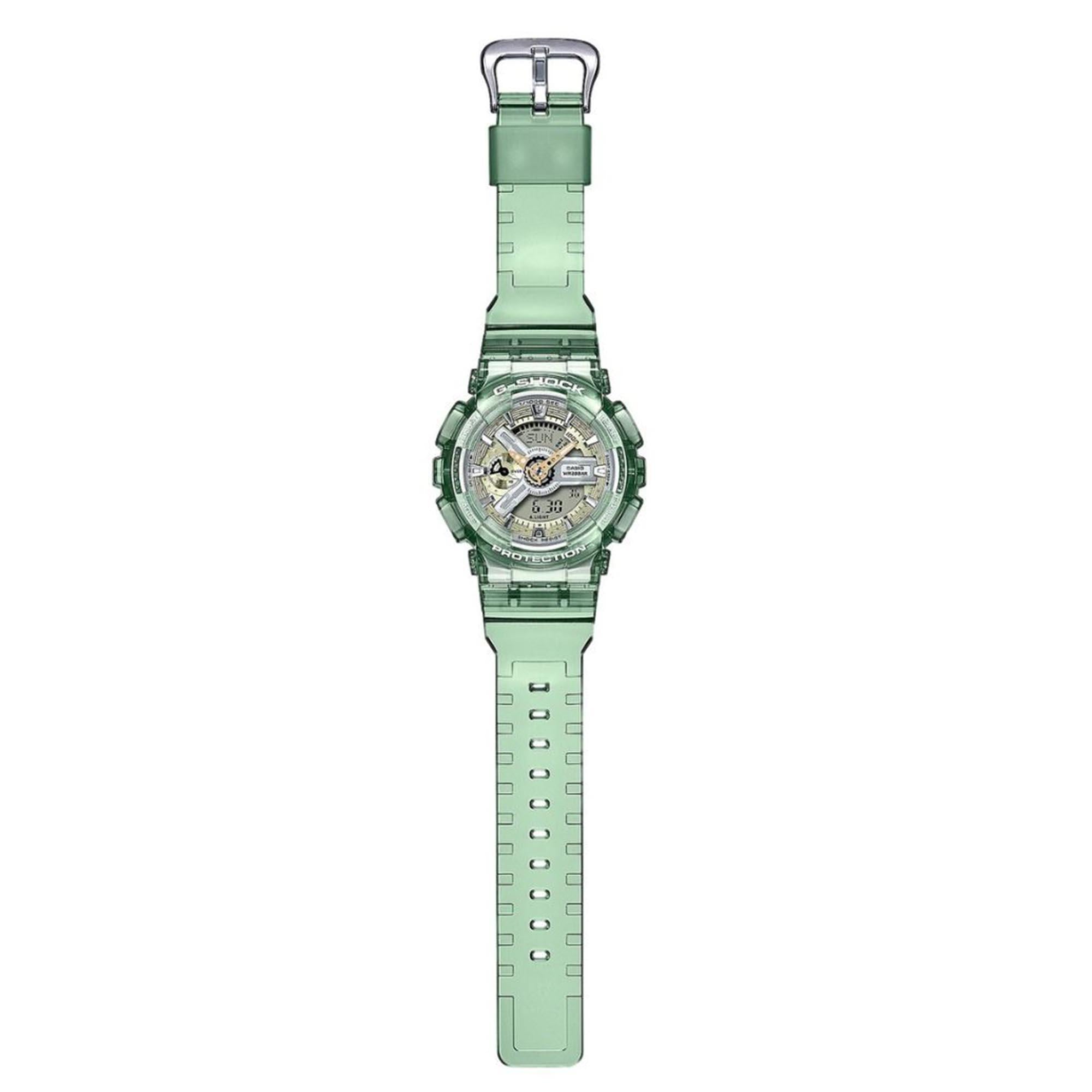 Casio G-Shock Quarz Grünes Zifferblatt Grünes Silikonarmband Uhr GMA-S110GS-3AER