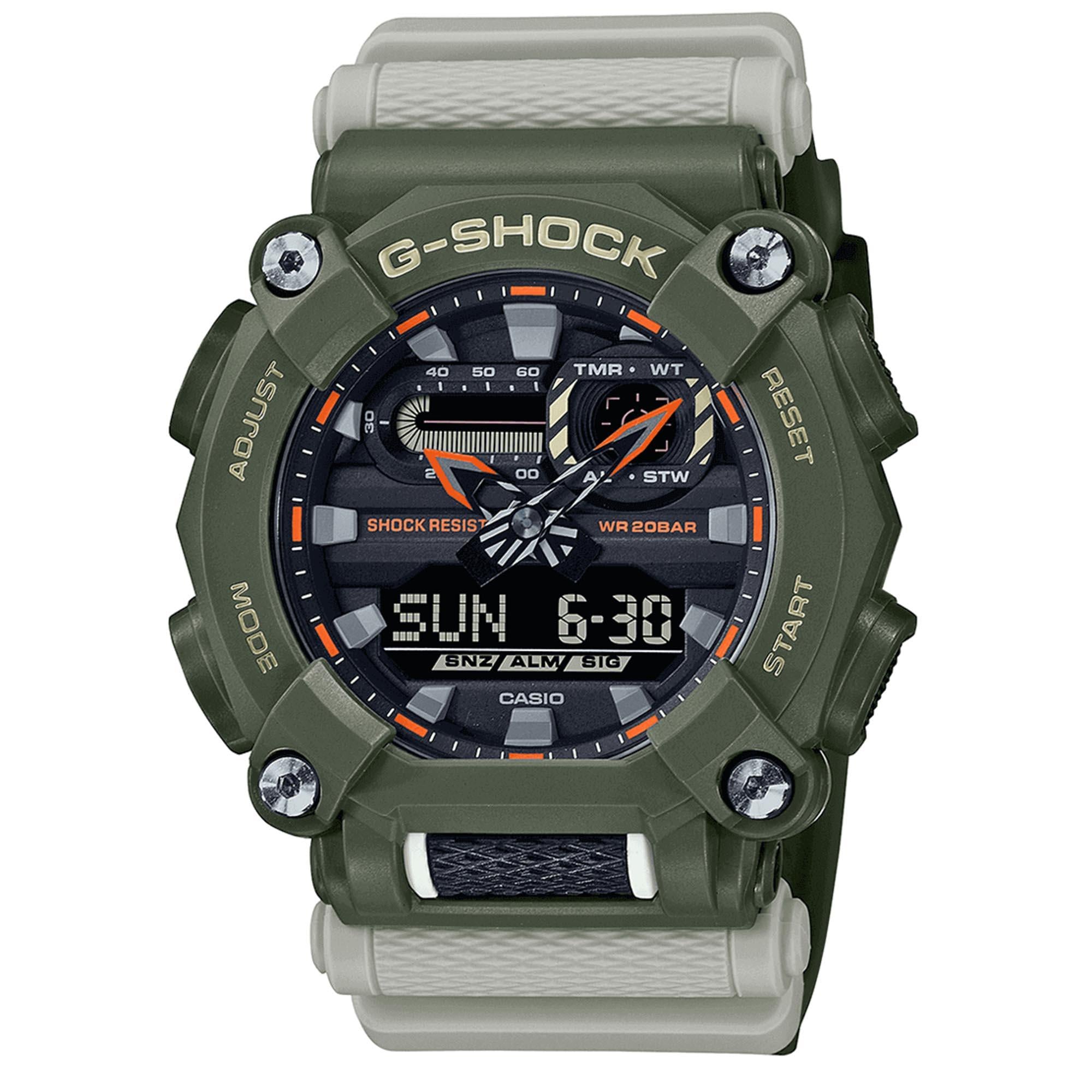 Casio G-Shock Hidden Coast Serie Quarz Schwarzes Zifferblatt Graues Harzarmband Herren Uhr GA-900HC-3AER