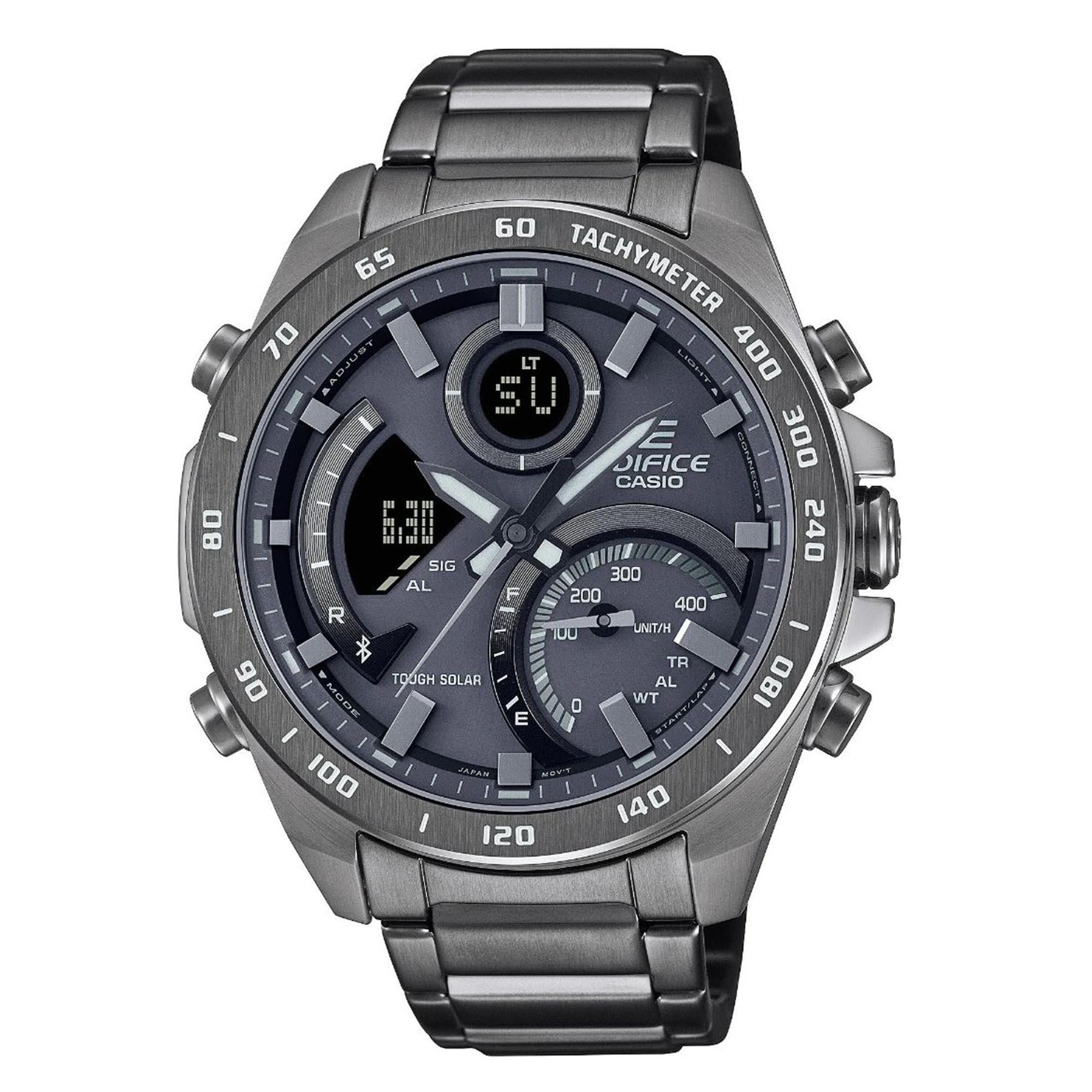 Casio Edifice Quartz Black Dial Black Bracelet Men's Watch ECB-900MDC-1AER