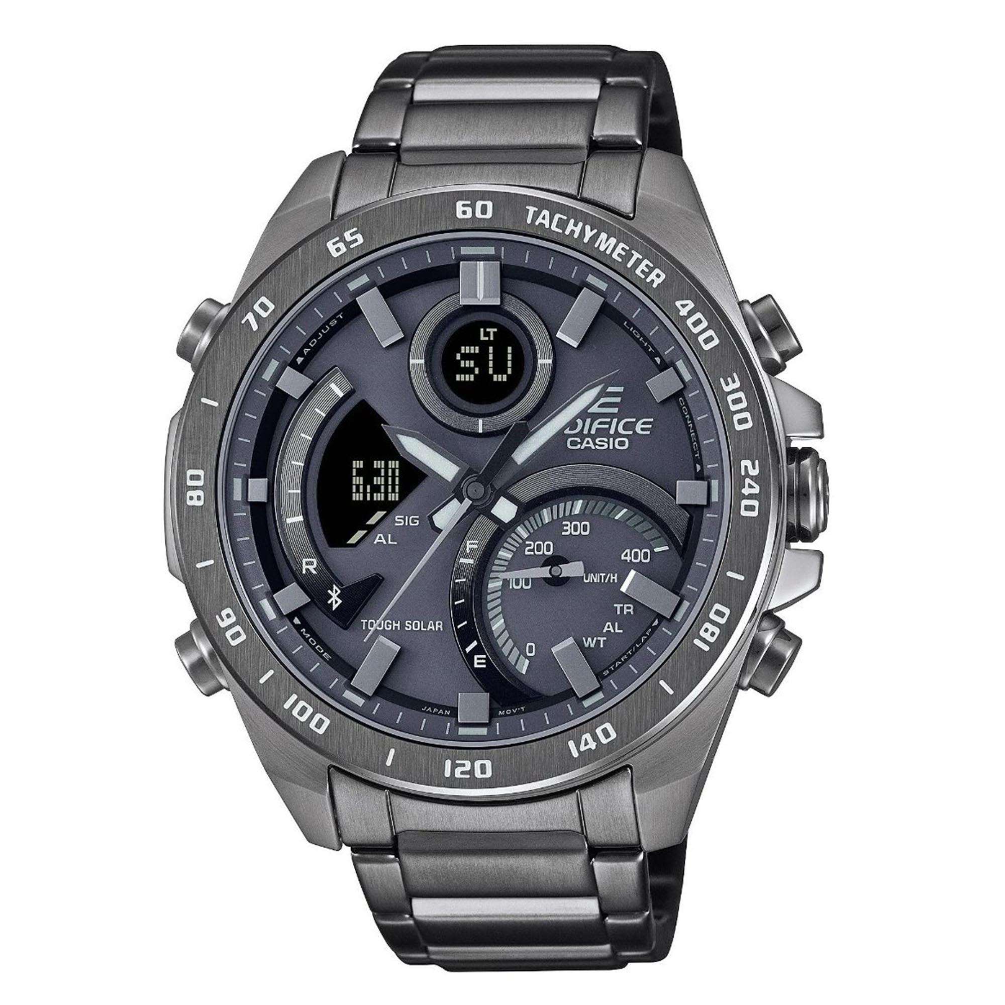 Casio Edifice Quartz Black Dial Black Bracelet Men's Watch ECB-900MDC-1AER