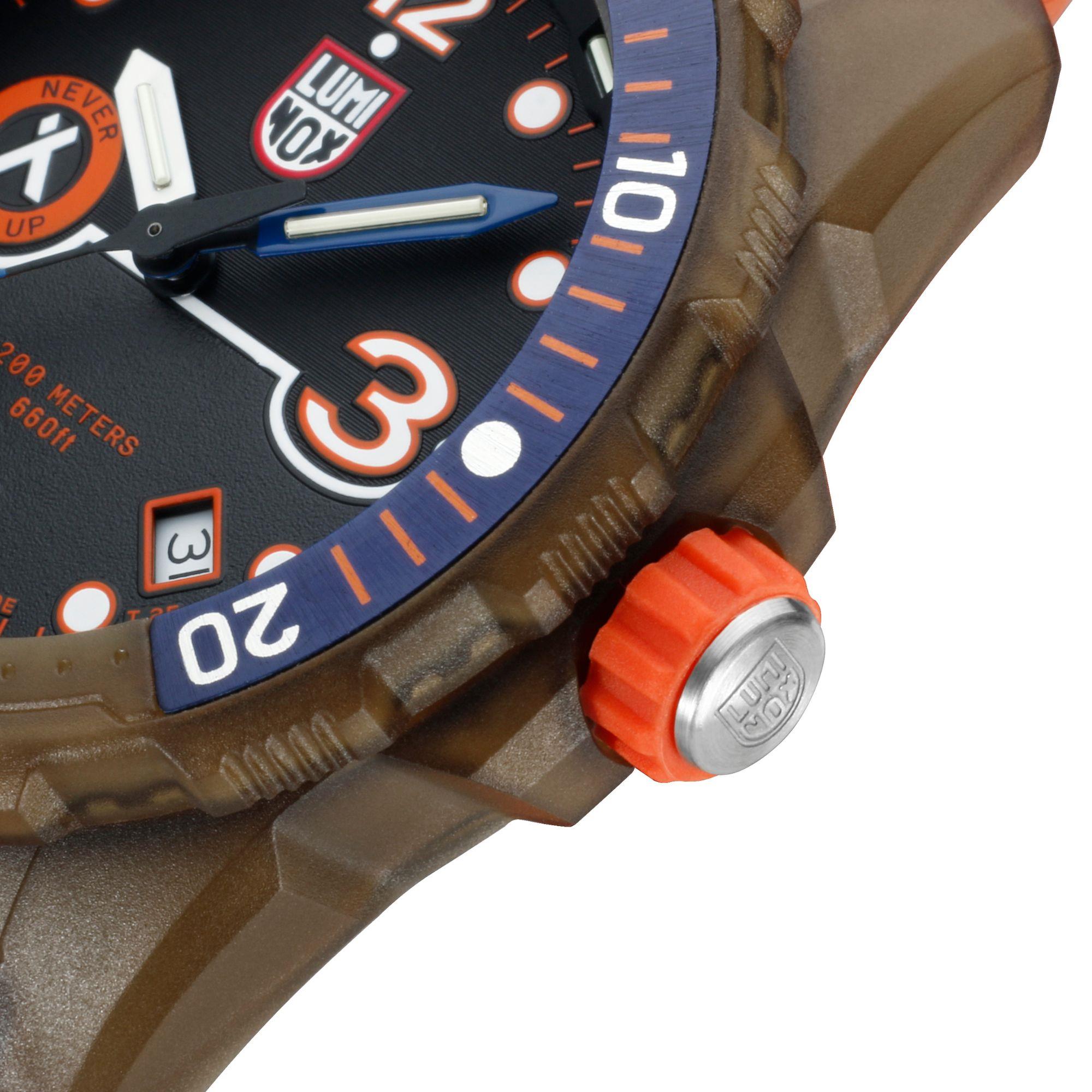 Luminox Bear Grylls Survival Rule of 3 3720 ECO Series Black Dial Rubber Strap Men's Watch XB.3729.ECO