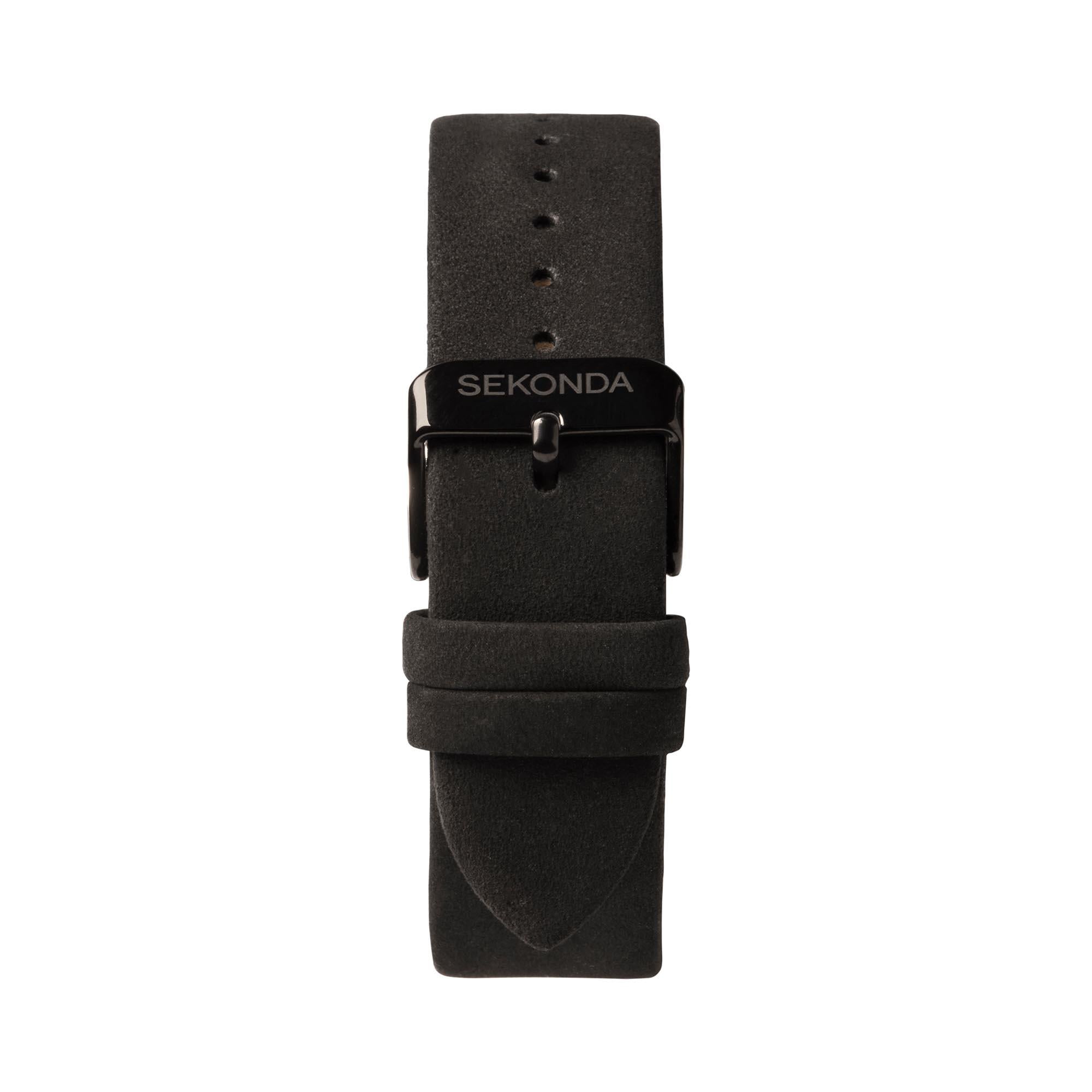 Sekonda Airborne Quartz Black Dial Black Strap Men's Watch 1995