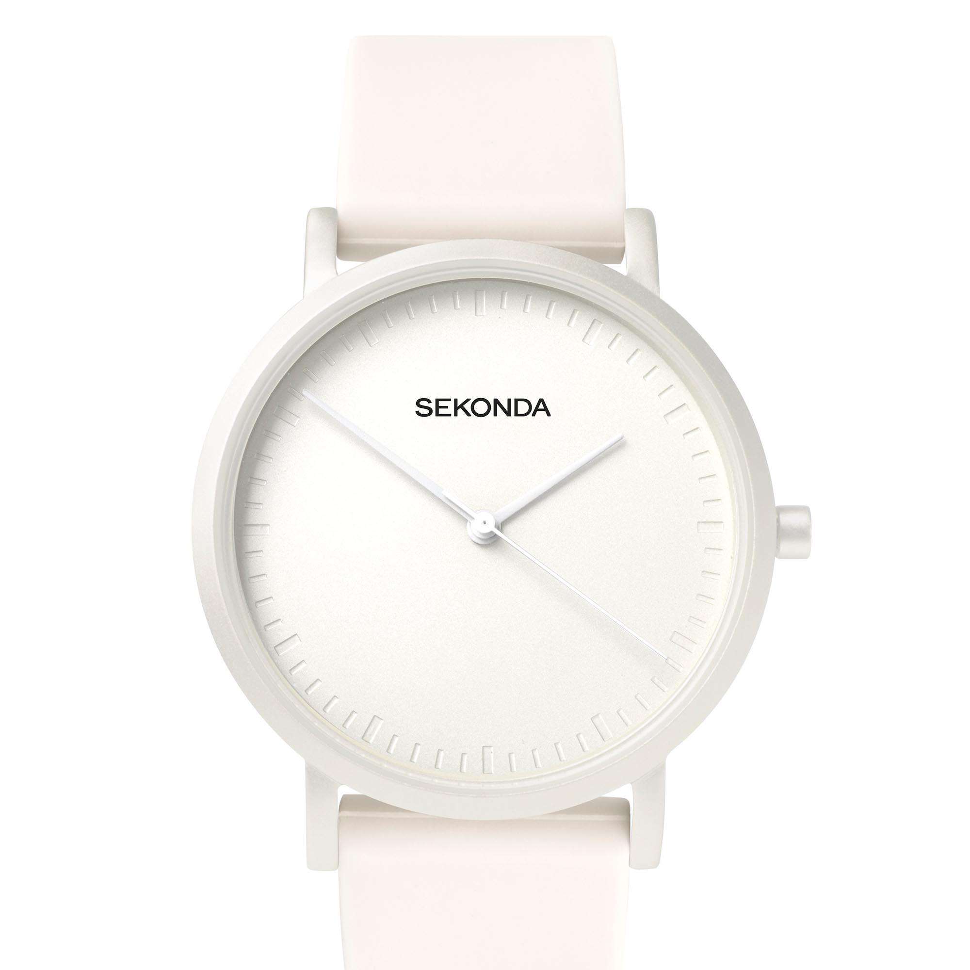 Sekonda In Colour Quarz Weißes Zifferblatt Weißes Silikonarmband Damen Uhr 40390