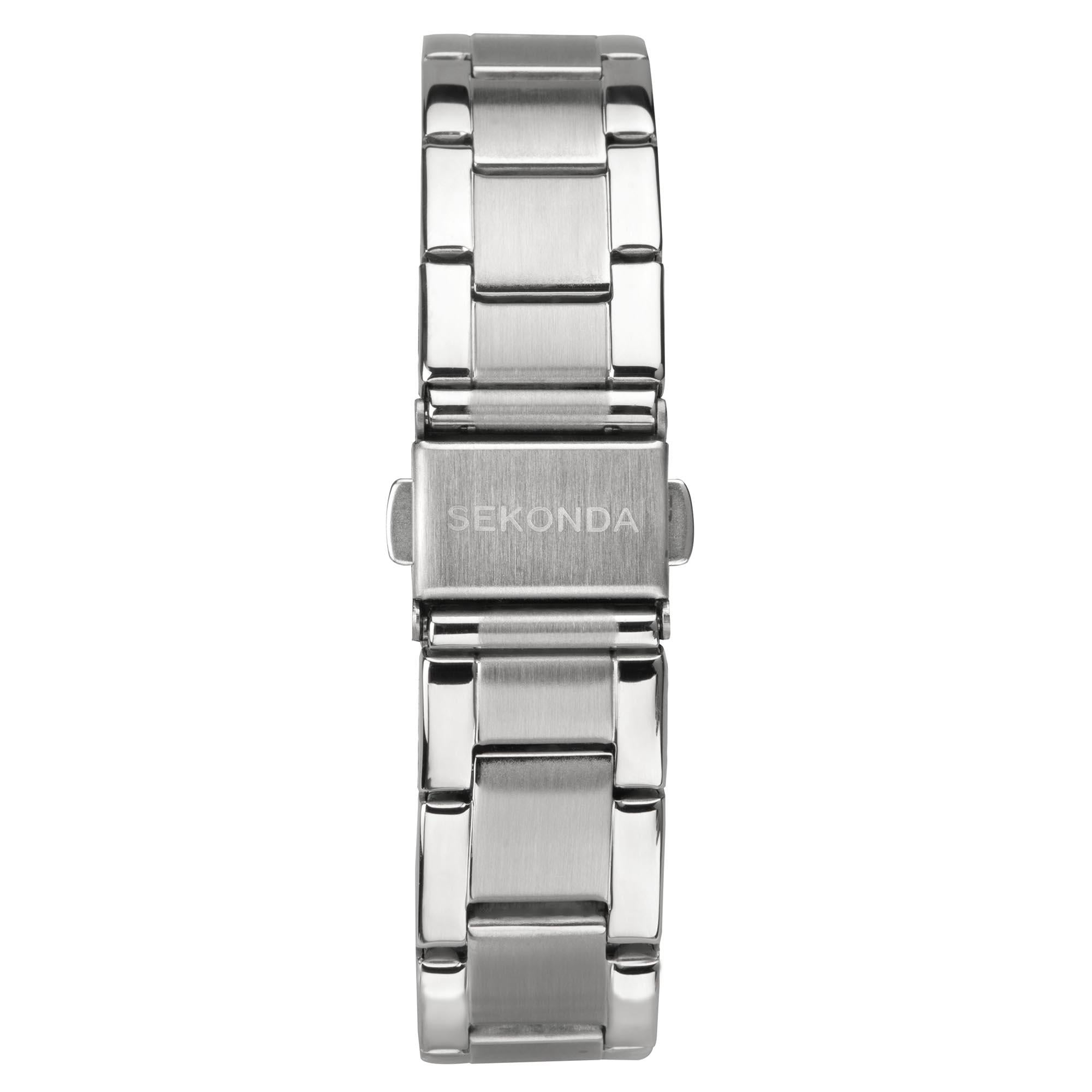 Sekonda ColourPop Quarz Rosa Zifferblatt Edelstahlarmband Damen Uhr 40398