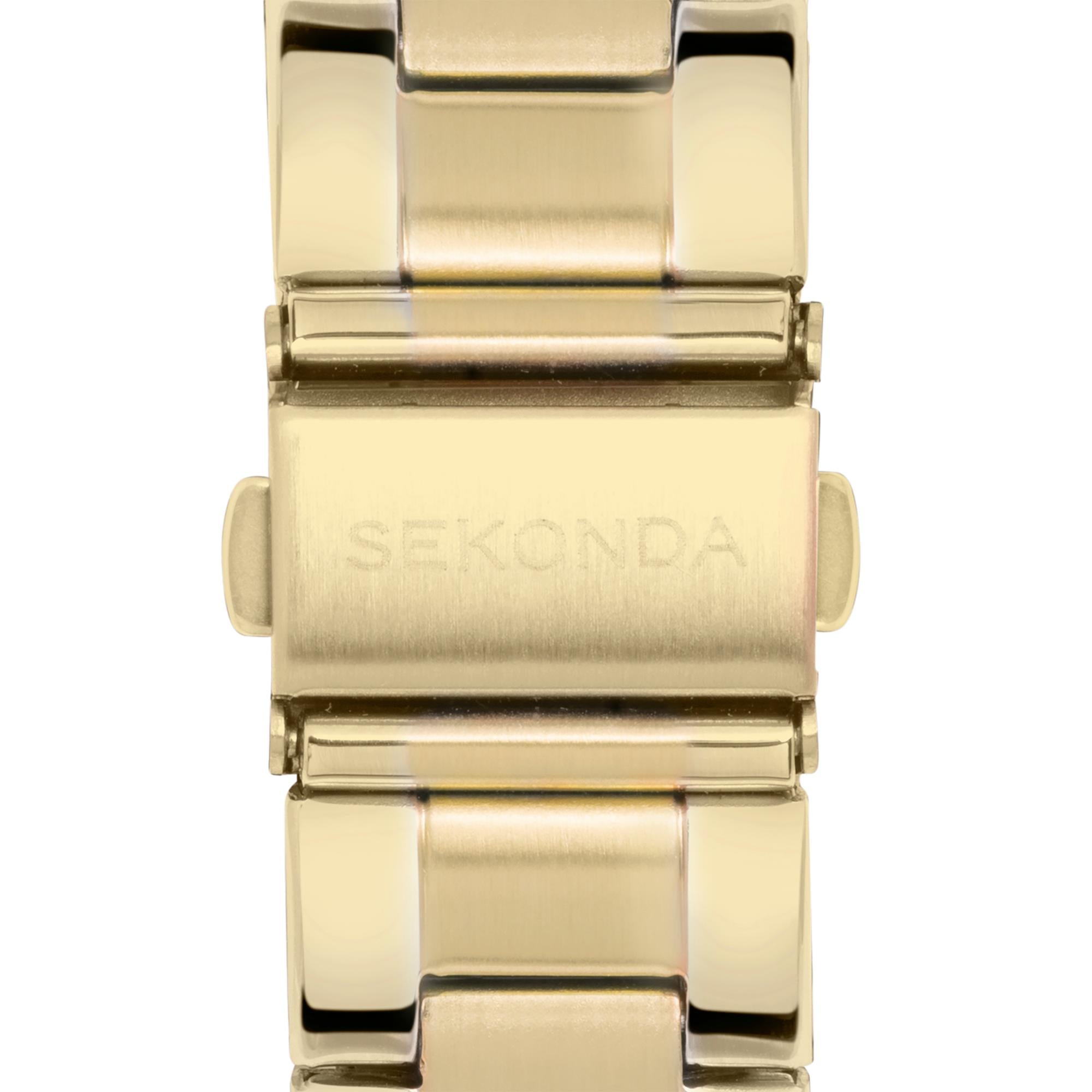 Sekonda Colour Pop Quartz Blue Dial Gold PVD Stainless Steel Bracelet Men's Watch 30007
