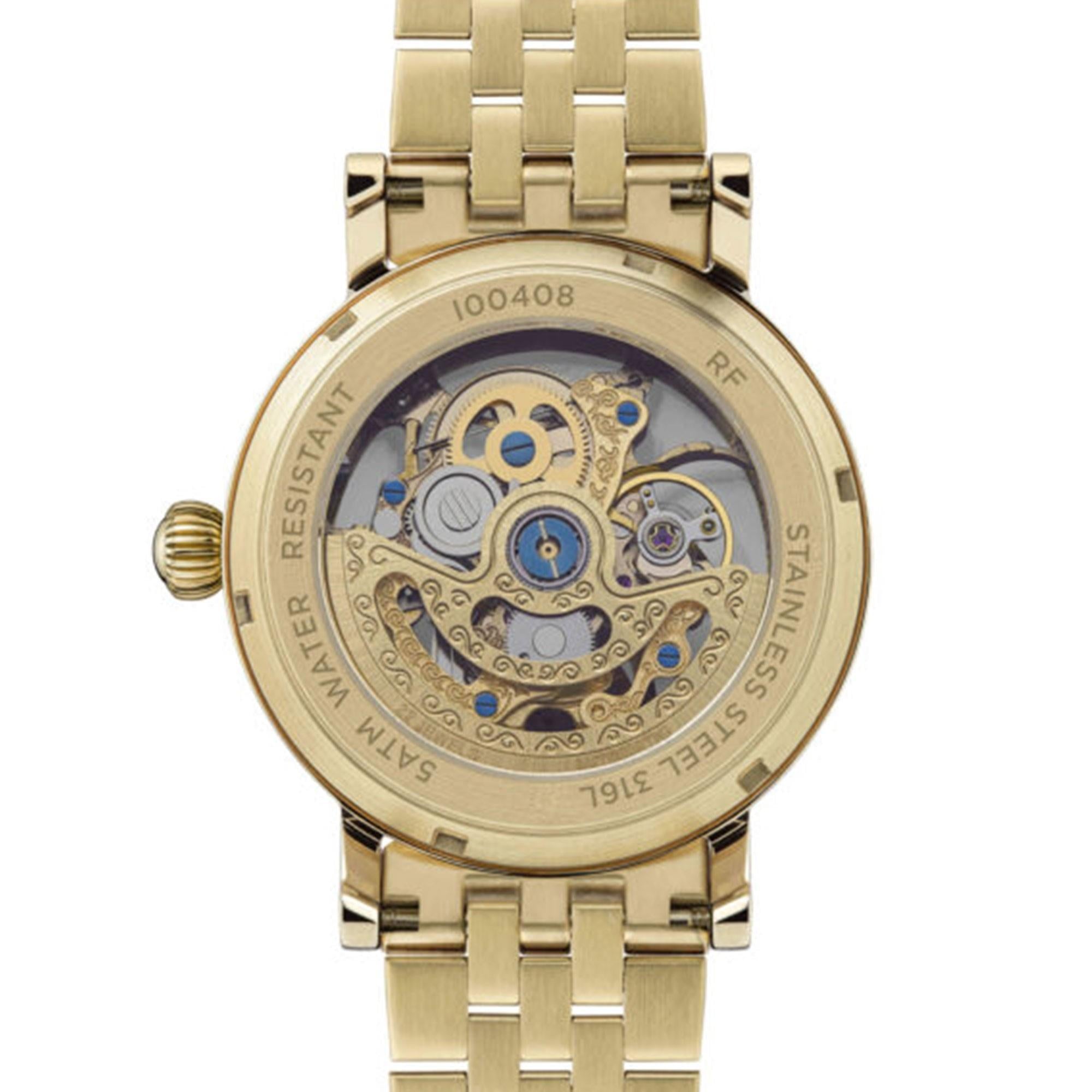 Ingersoll 1892 The Herald Automatische Uhr mit Blassgoldenem Zifferblatt und Gold Edelstahlarmband I00408
