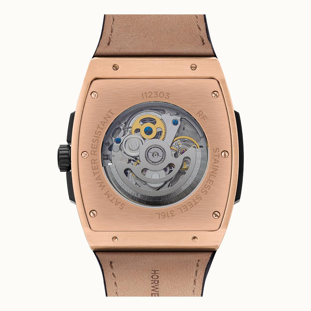 Ingersoll The Challenger Automatic Skeleton Dial Brown Leather Strap Men's Watch I12303