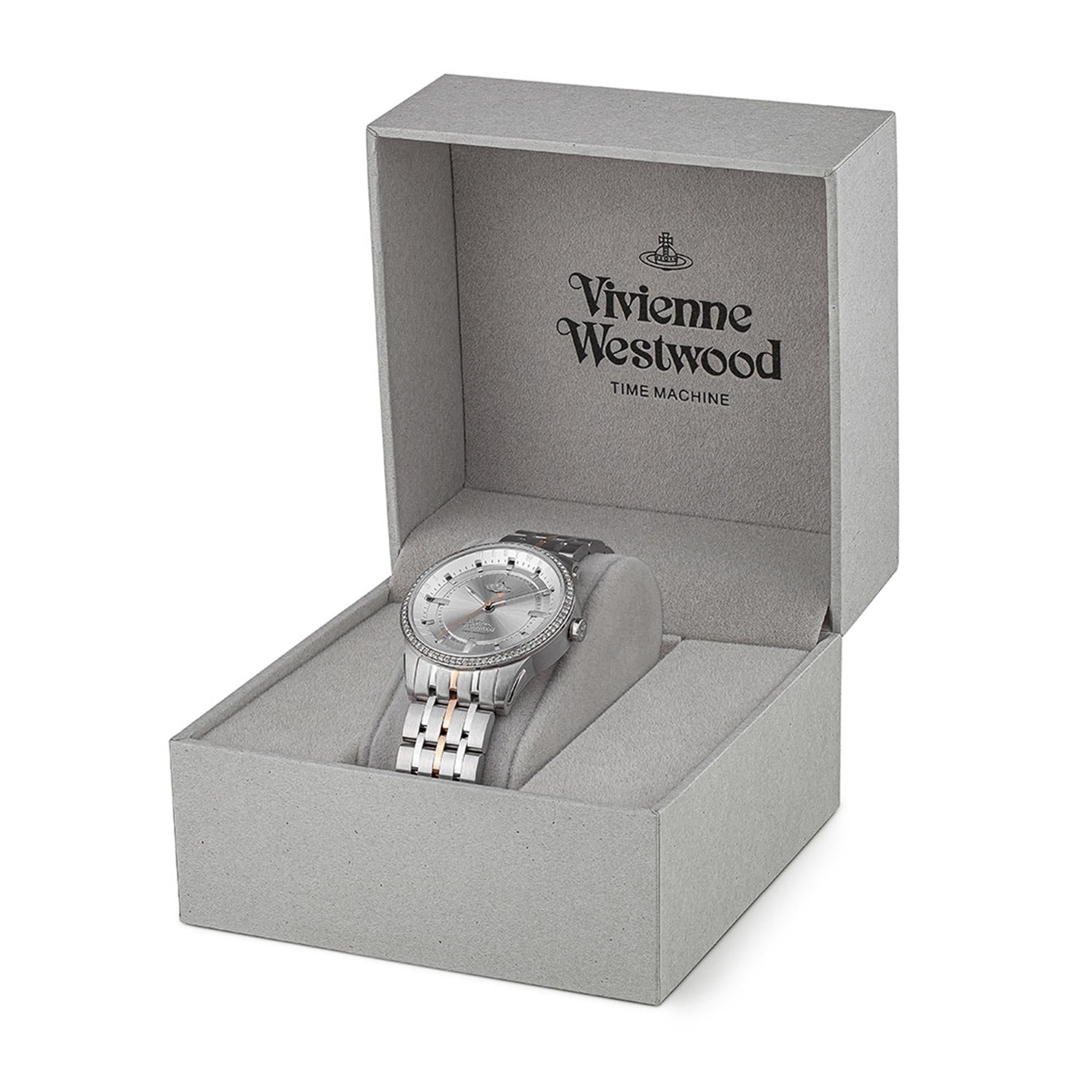 Vivienne Westwood East End Quarz Silbernes Zifferblatt Edelstahlarmband Damen Uhr VV262WSSR