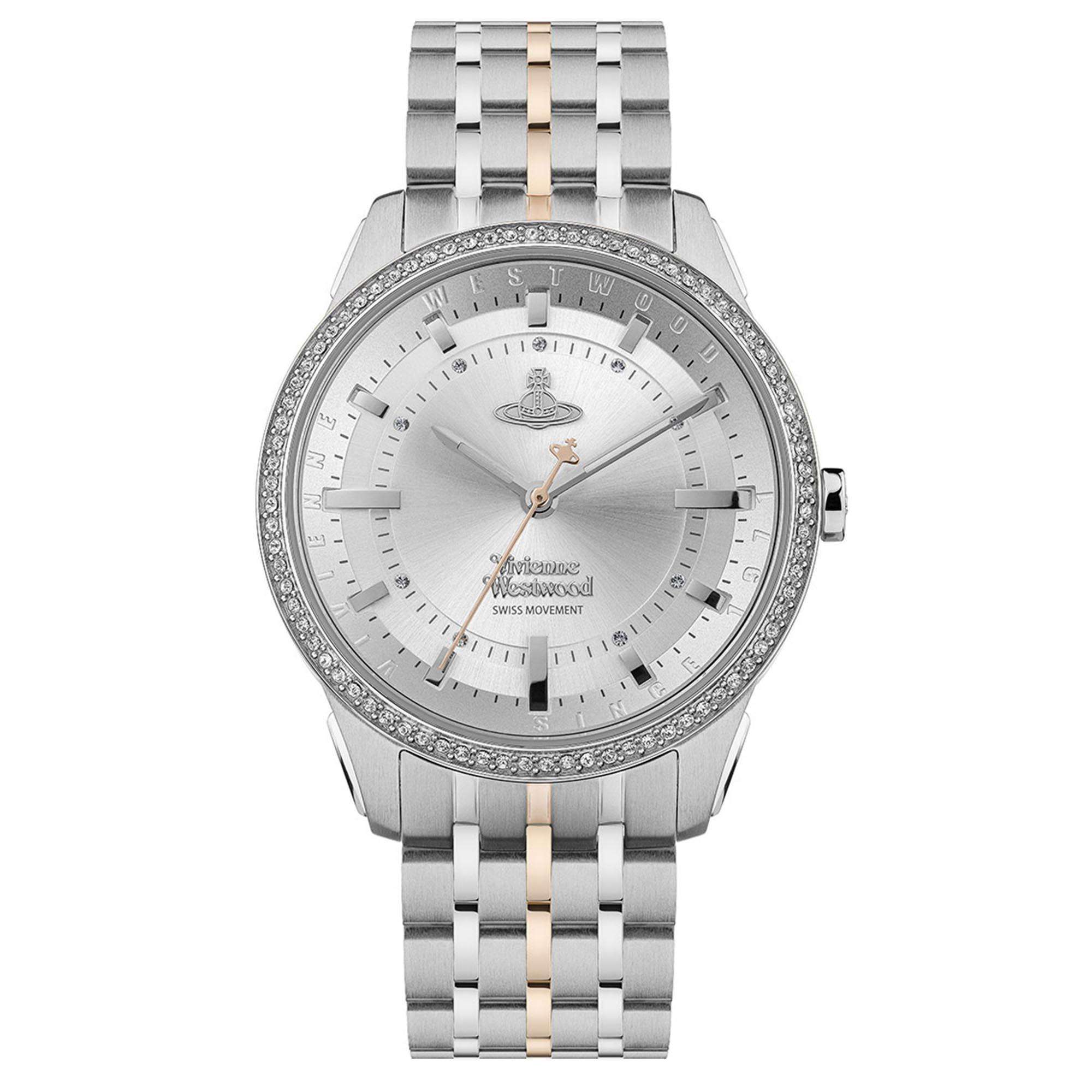 Vivienne Westwood East End Quarz Silbernes Zifferblatt Edelstahlarmband Damen Uhr VV262WSSR