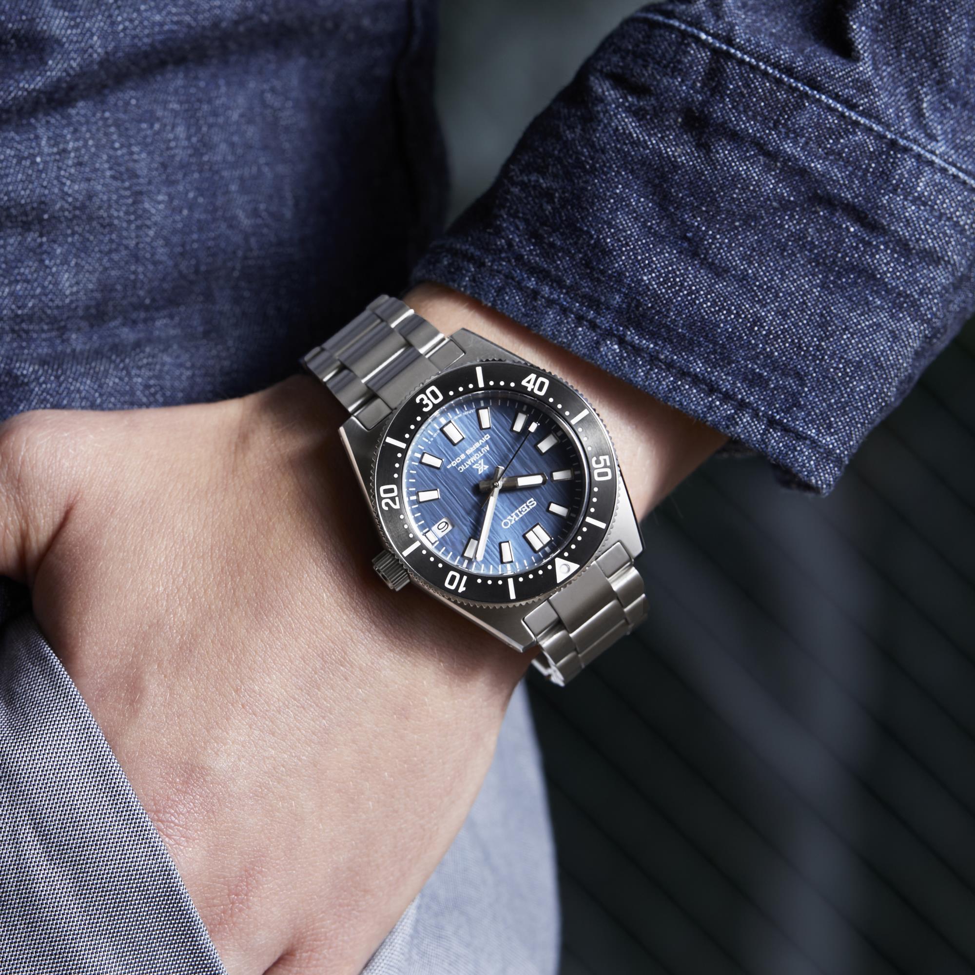 Seiko Prospex Save The Ocean Gletscher 1965 Neuinterpretation Automatik Blaues Zifferblatt Edelstahlarmband Herren Uhr SPB297J1