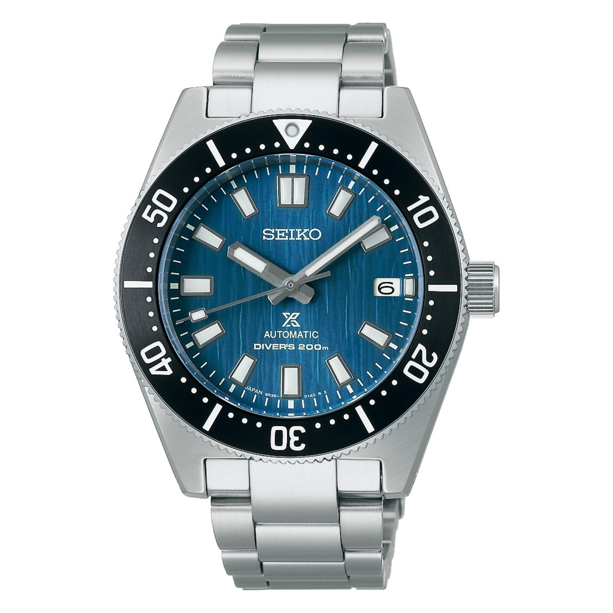 Seiko Prospex Save The Ocean Gletscher 1965 Neuinterpretation Automatik Blaues Zifferblatt Edelstahlarmband Herren Uhr SPB297J1