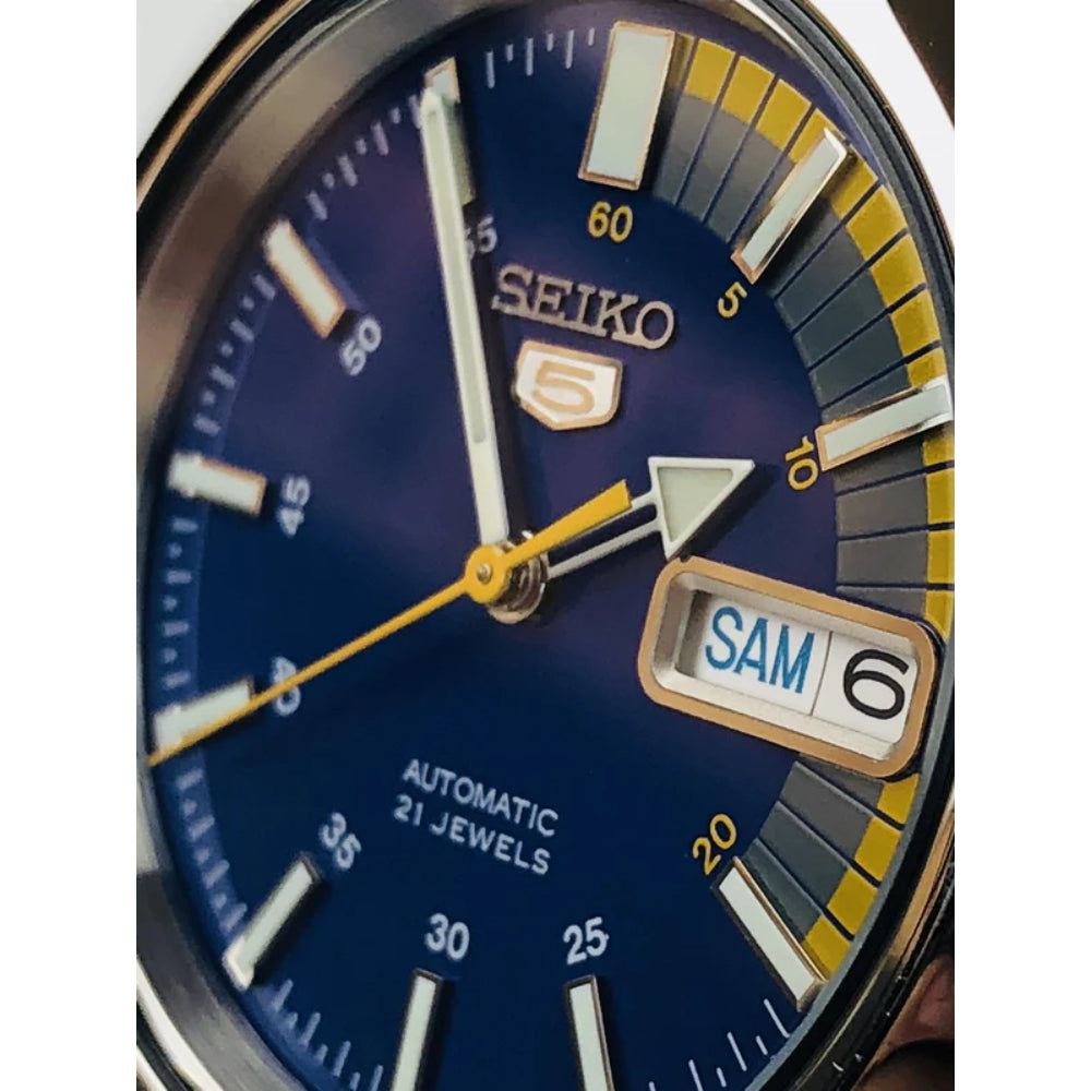 Seiko 5 Automatic Blue Dial Steel Strap Men's Watch SNKK27K1