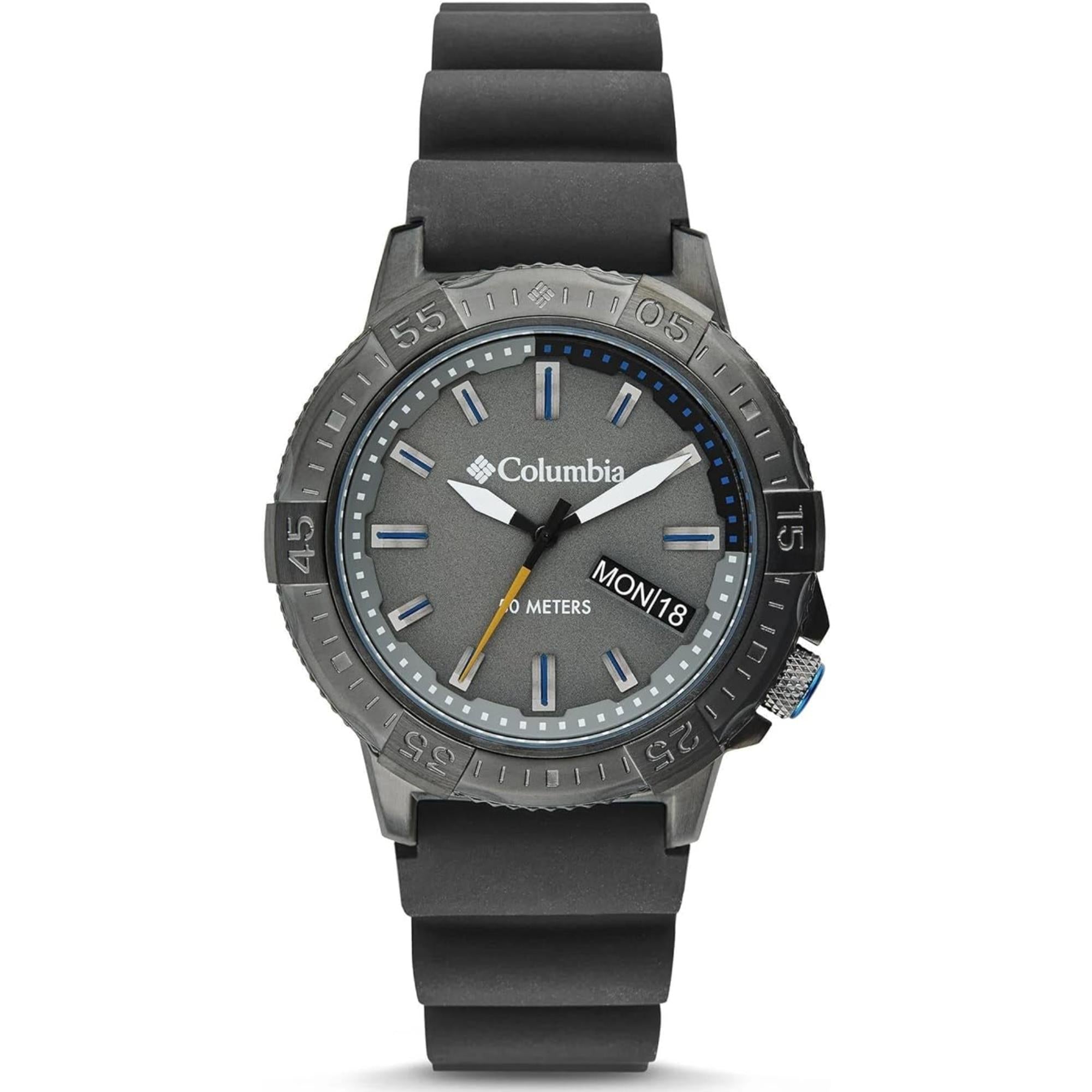 Columbia Peak Patrol Quarz Graues Zifferblatt Graues Silikonarmband Herren Uhr CSC03-003