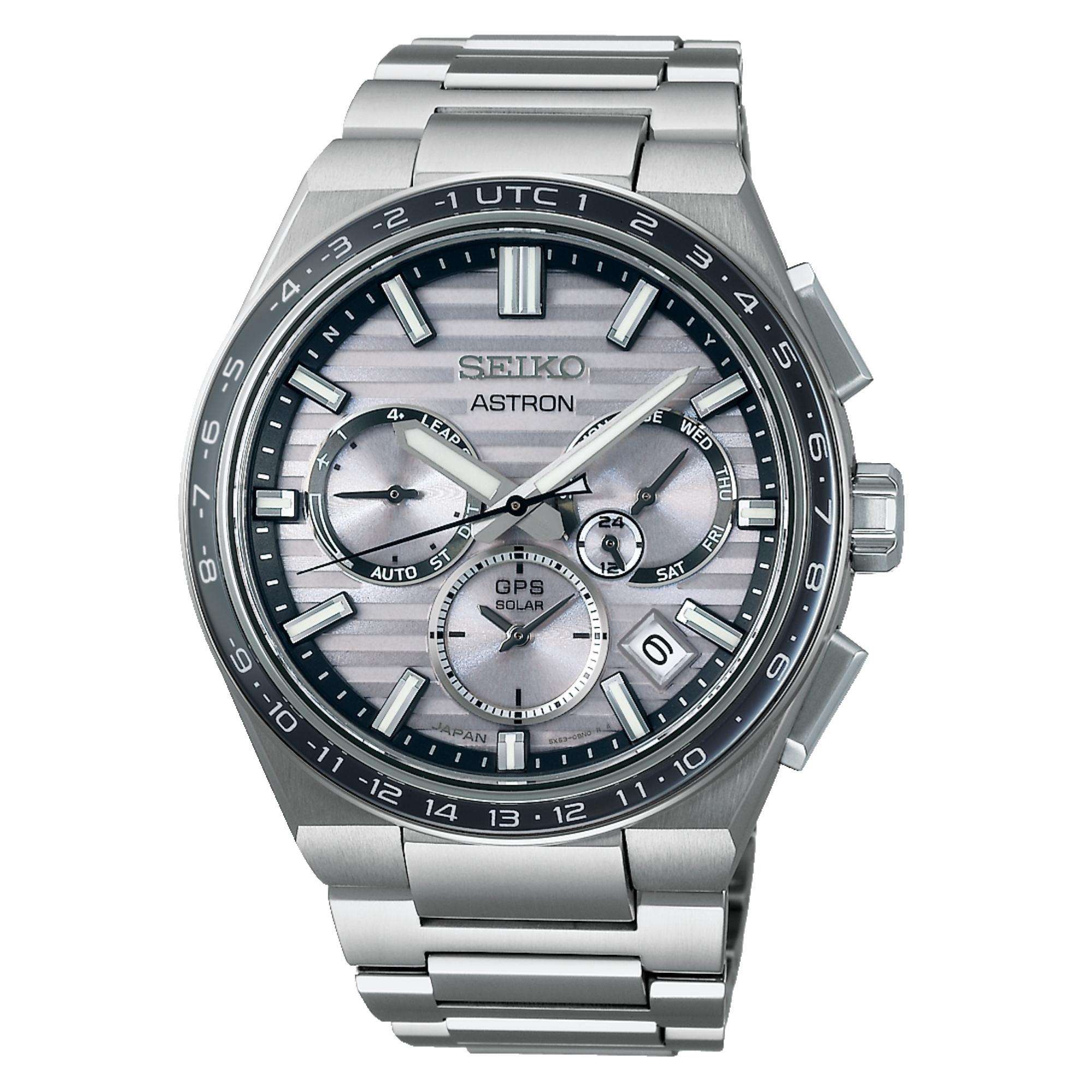 Seiko Astron 10 Year Anniversary Limited Edition "Solidity" Solar GPS Chronograph Silver Dial Titanium Bracelet Men's Watch SSH113J1