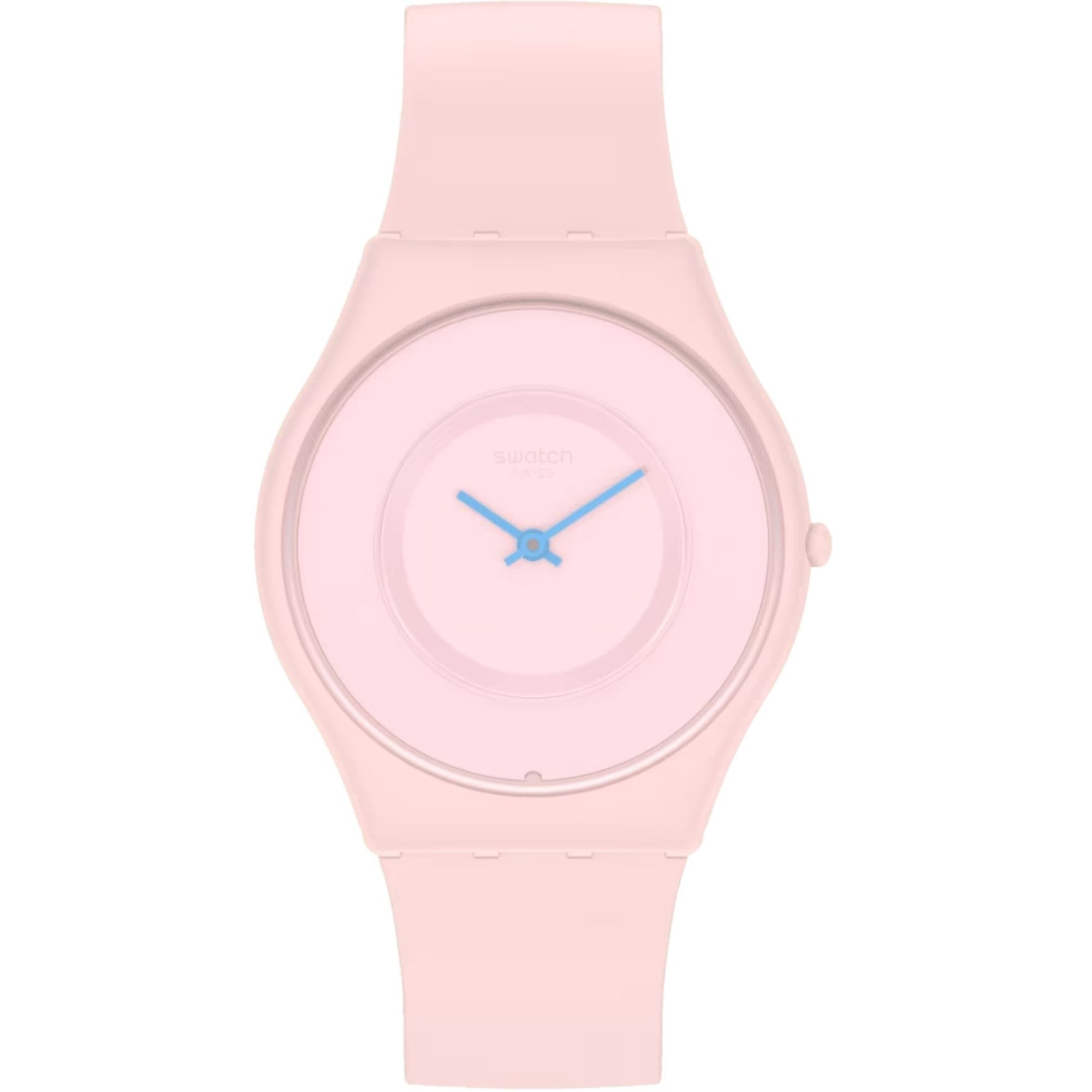 Skin Classic Caricia Rosenquarz Rosa Zifferblatt Silikonarmband Uhr SS09P100