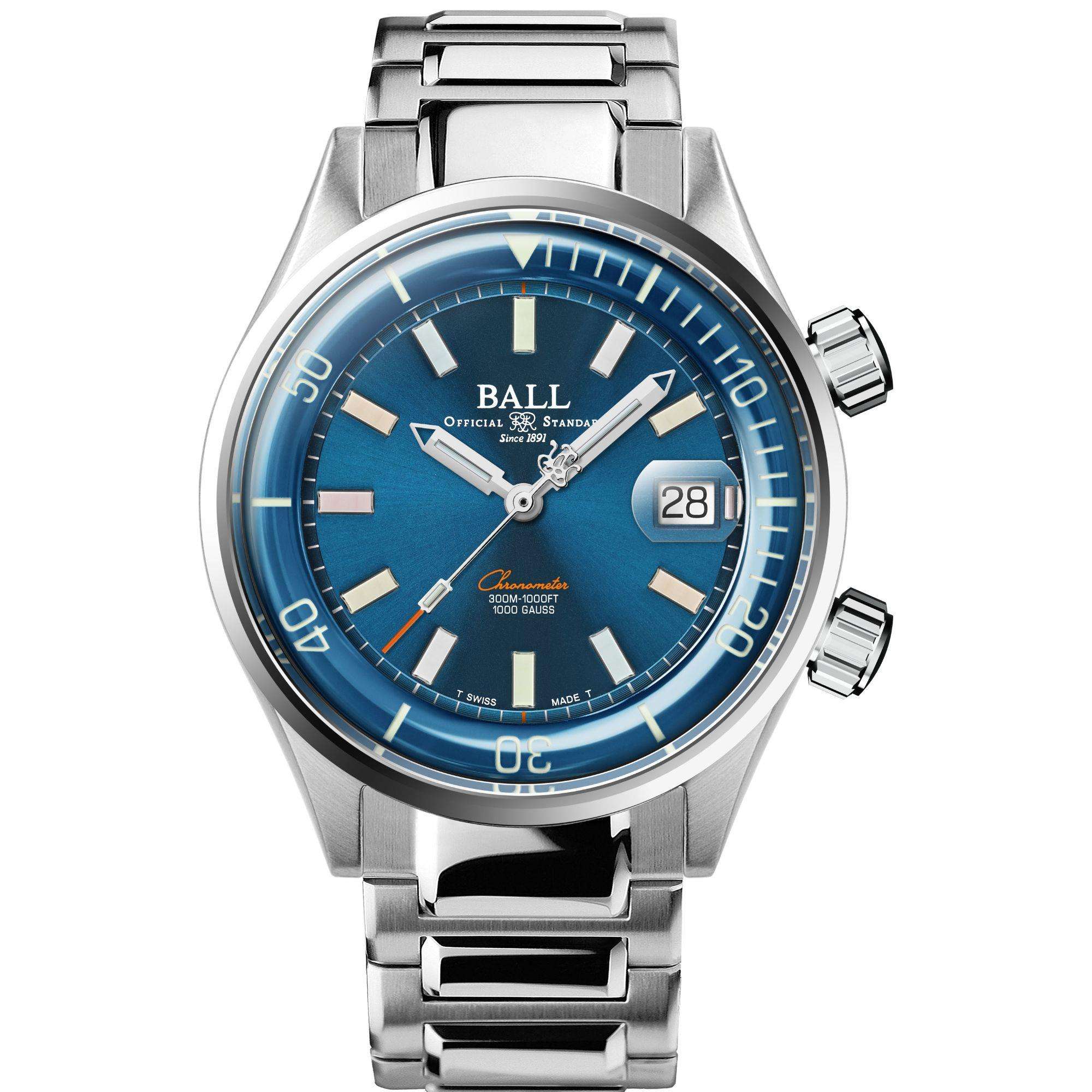 BALL Engineer Master II Diver Chronometer Blaues Zifferblatt Herren Uhr DM2280A-S1C-BER