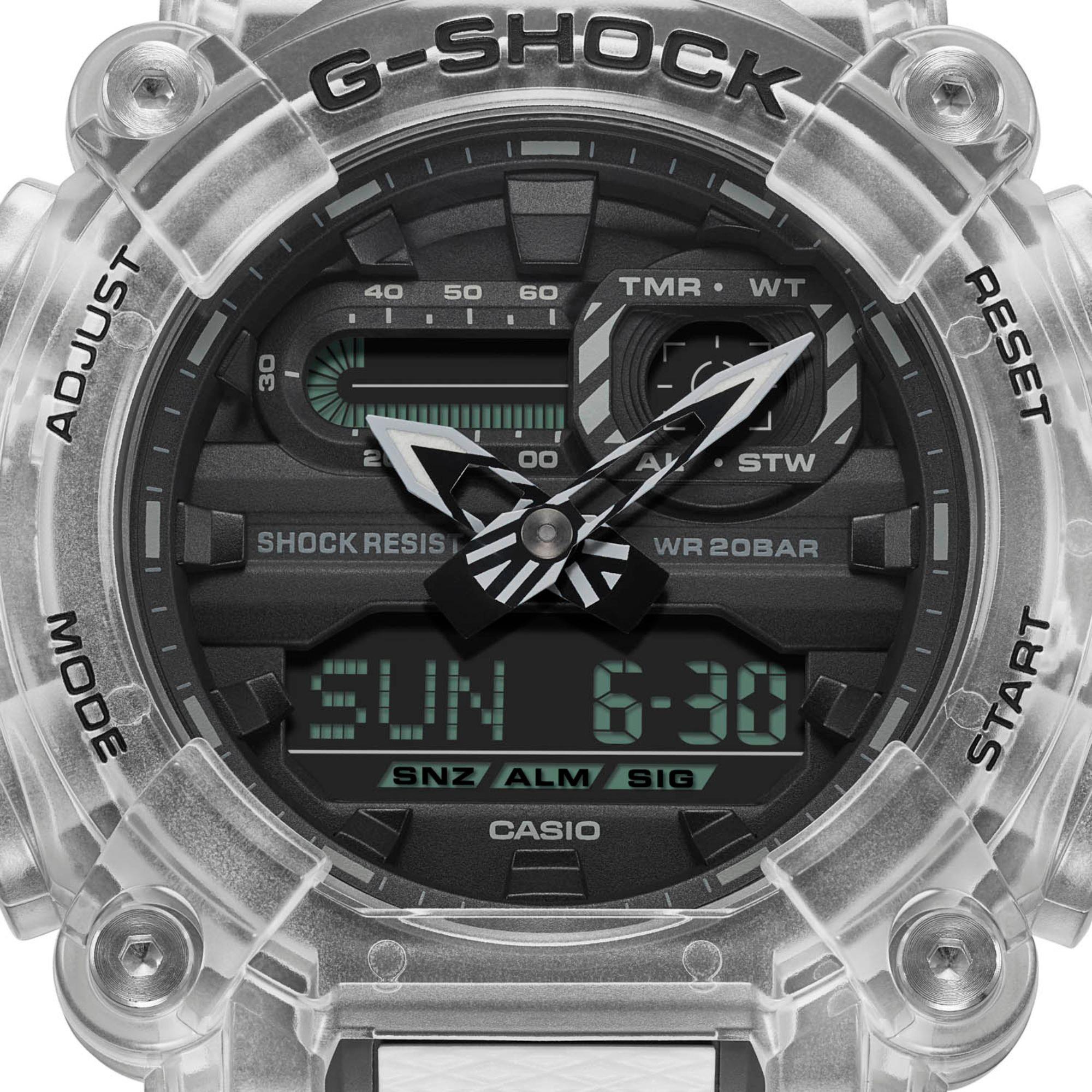 Casio G-Shock "Sound Wave" Translucent Digi-Analog Men's Watch GA-900SKL-7AER
