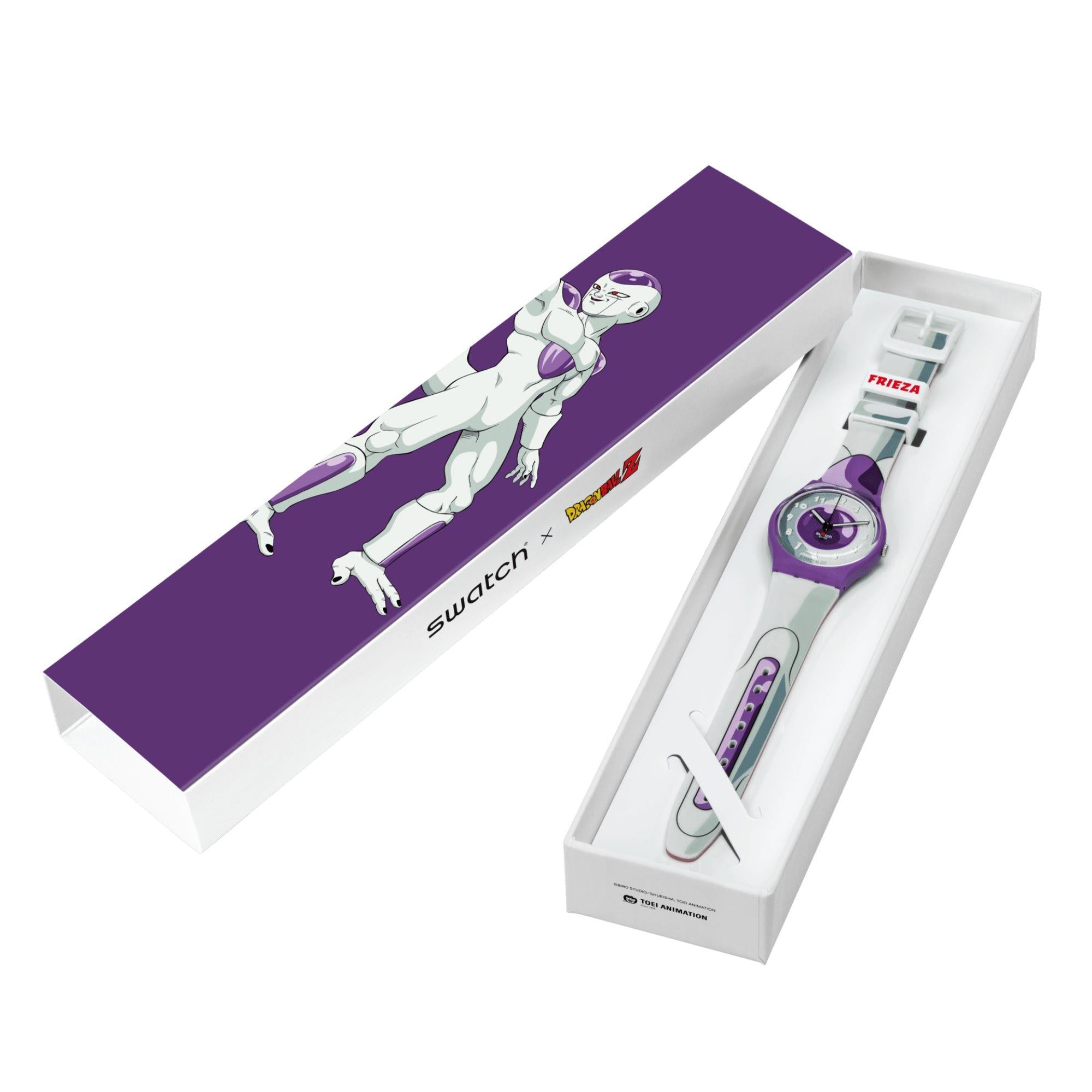 Swatch Dragon Ball Z Frieza Purple Dial Watch GZ359