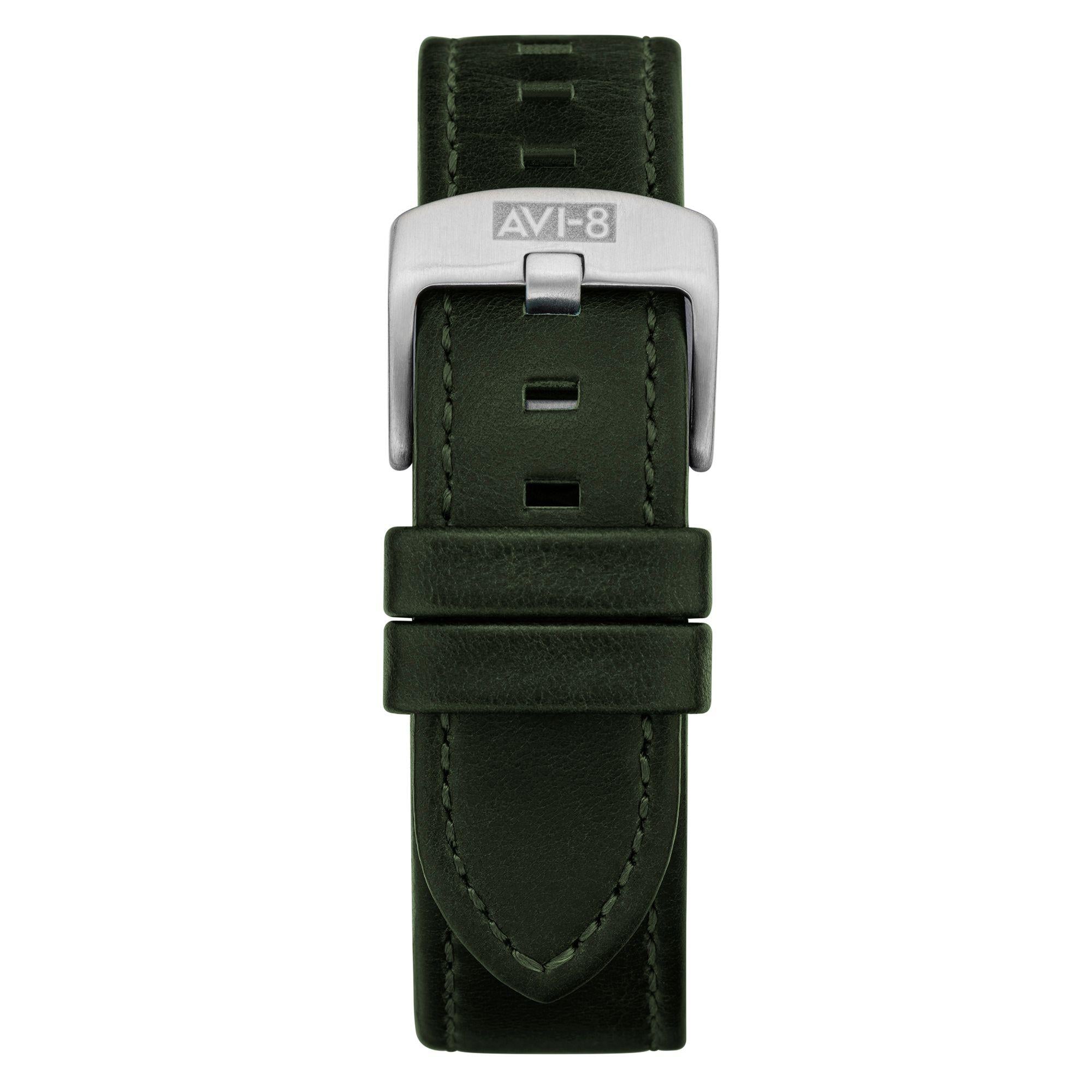 AVI-8 Spitfire Typ 300 Automatik Olivgrün mit zusätzlichem Armband Herren Uhr AV-4073-22