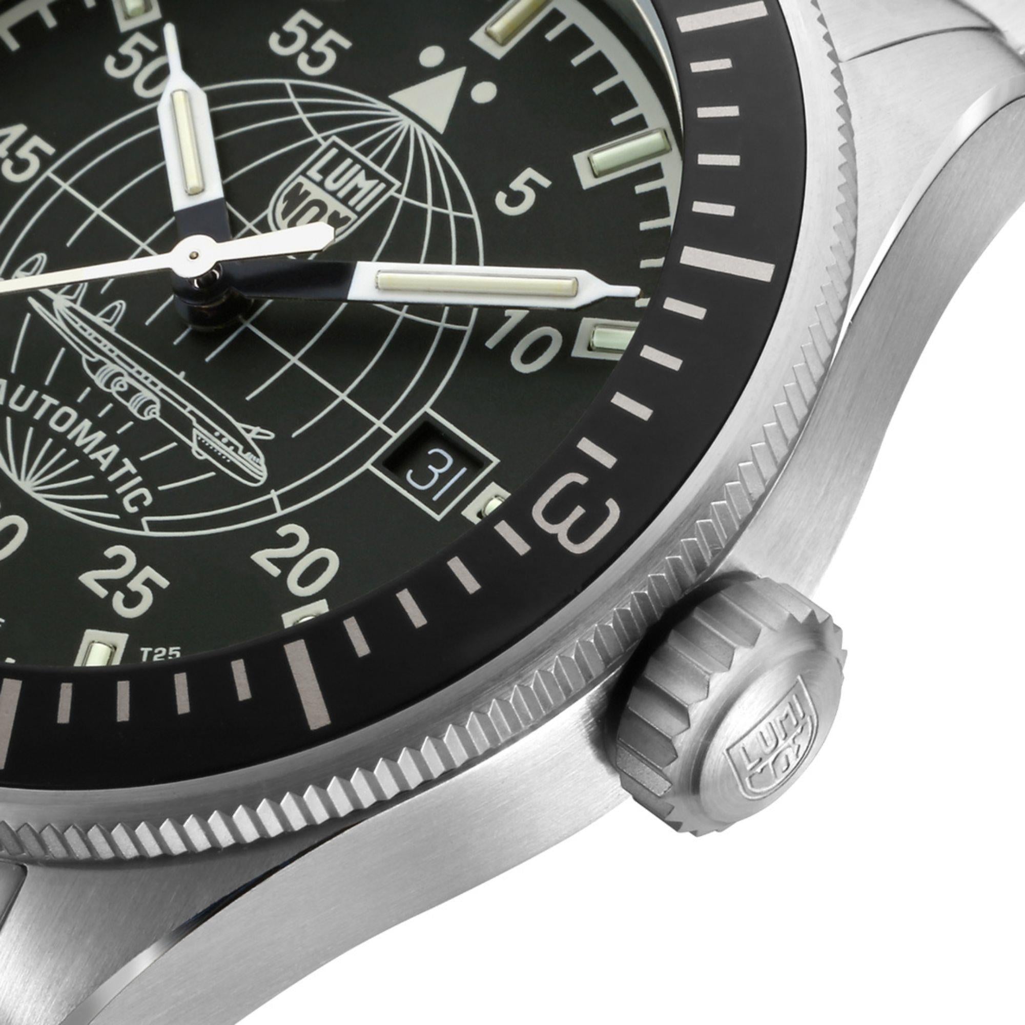 Luminox Constellation 9600 Serie Schwarz Zifferblatt Edelstahlarmband Herren Uhr XA.9601.M