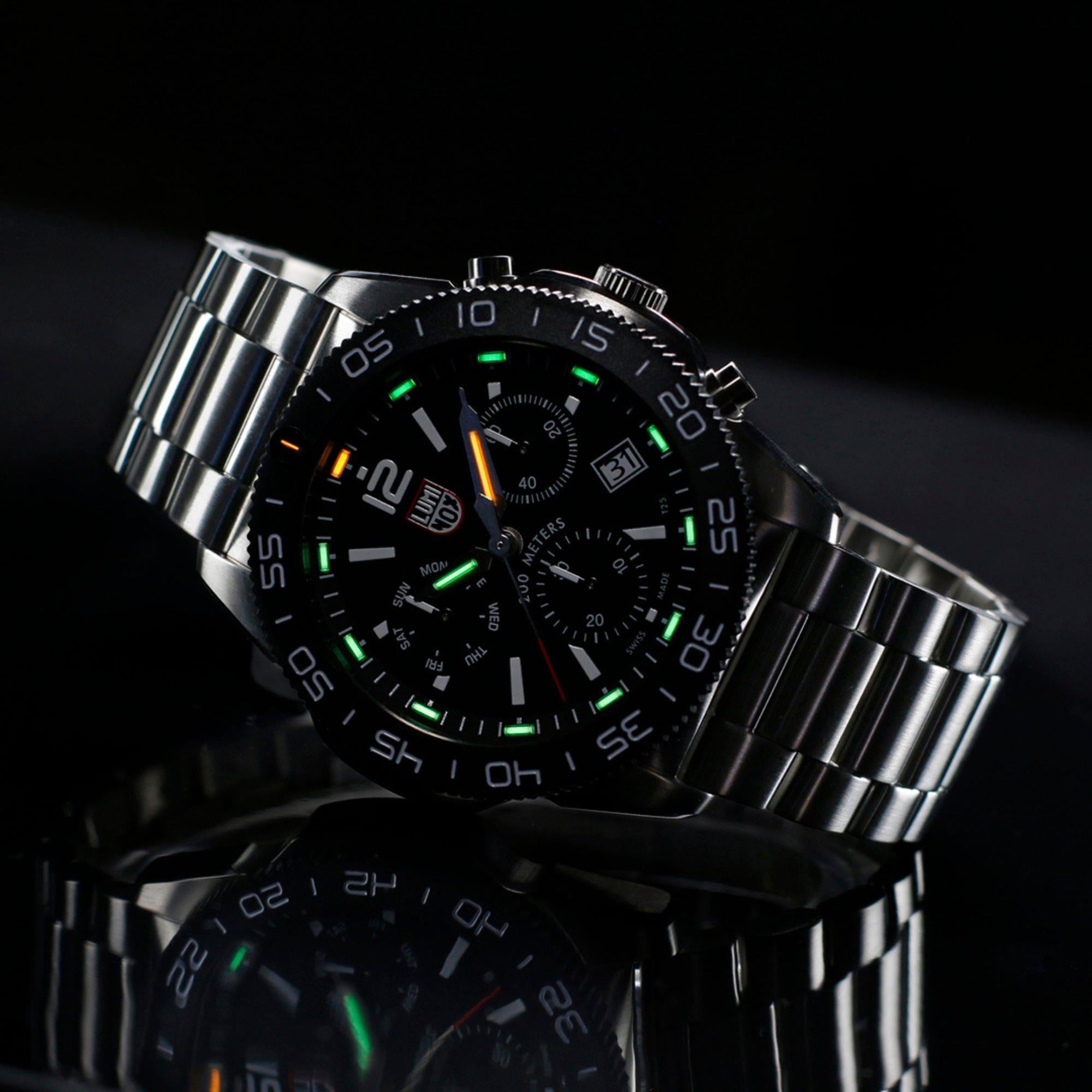 Luminox Pacific Diver Chronograph Edelstahlarmband Herren Uhr XS.3142